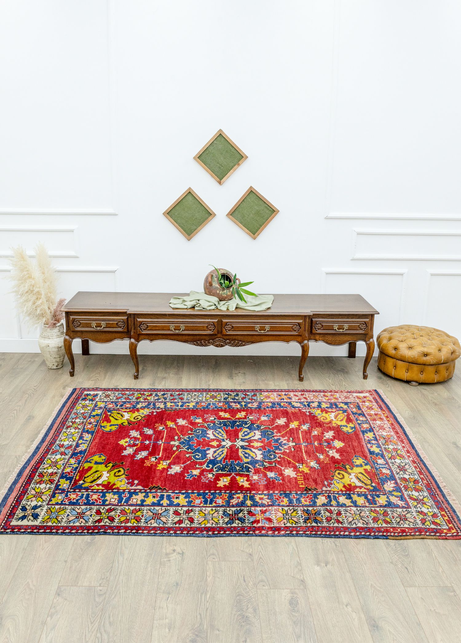 Yavı Handwoven Red Wool Rug 157x207 cm