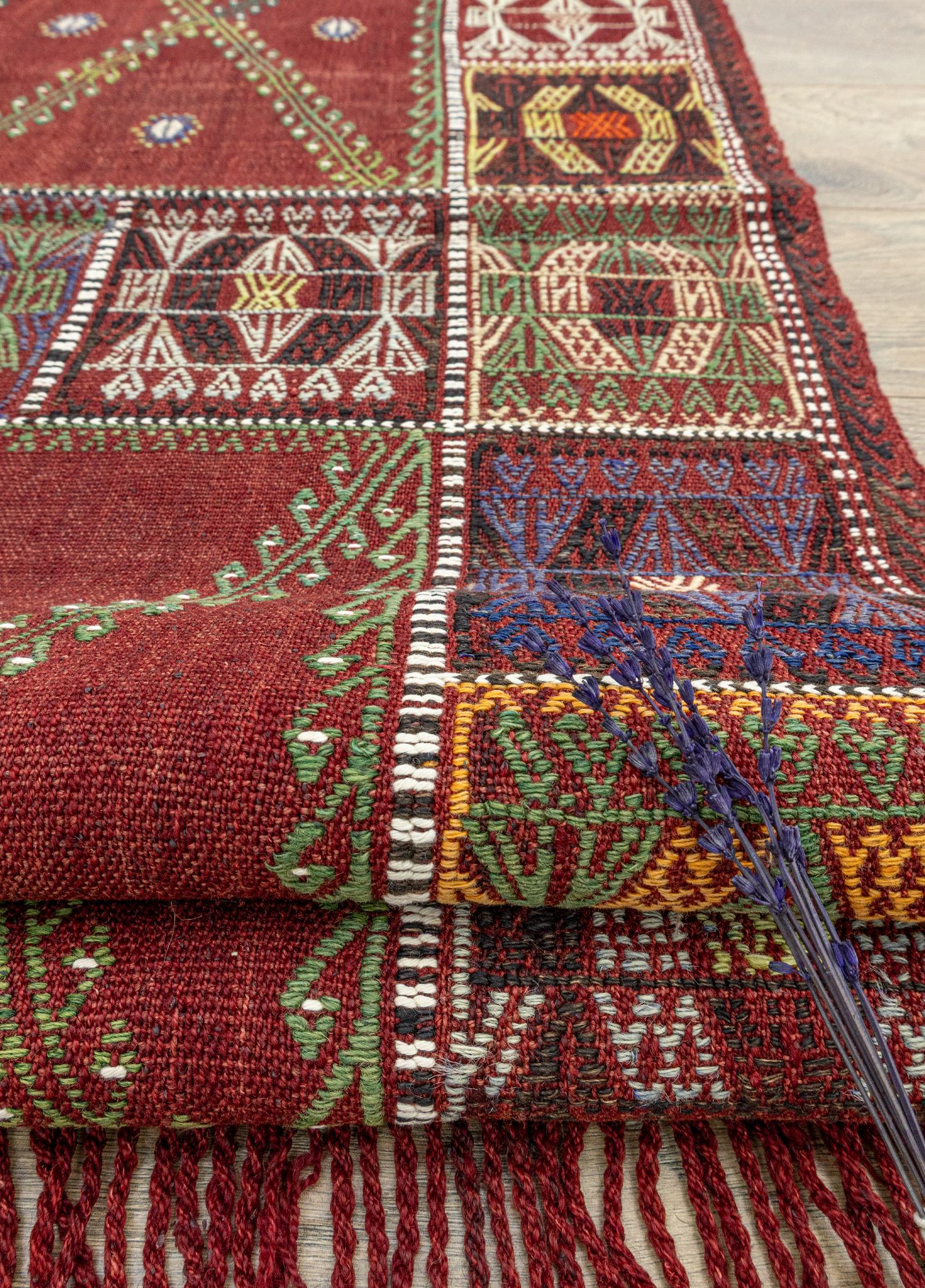 Klark Bordo El Dokuma Kilim 144x196 cm