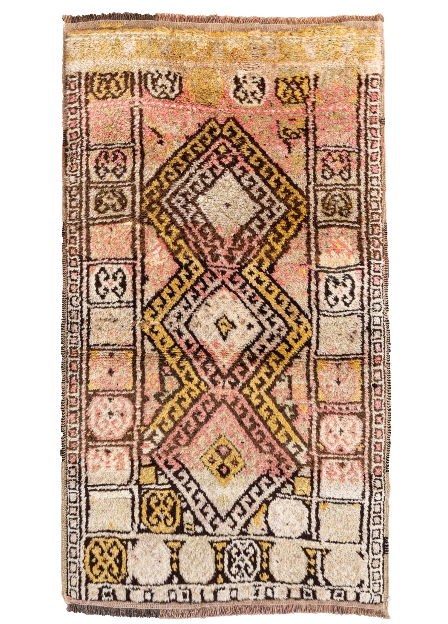Edith Ethnic Patterned Hand Woven Wool Carpet 98x167 cm