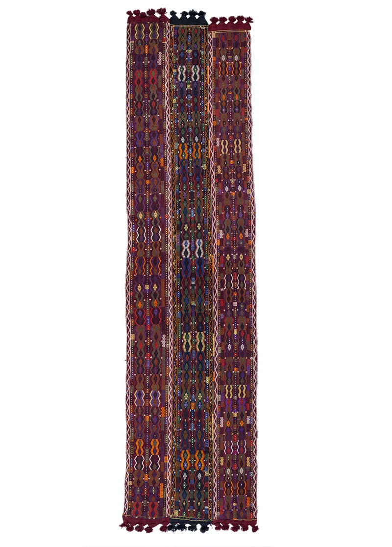 Eza Vintage Ethnic Pattern Cicim Kilim 122x500 cm
