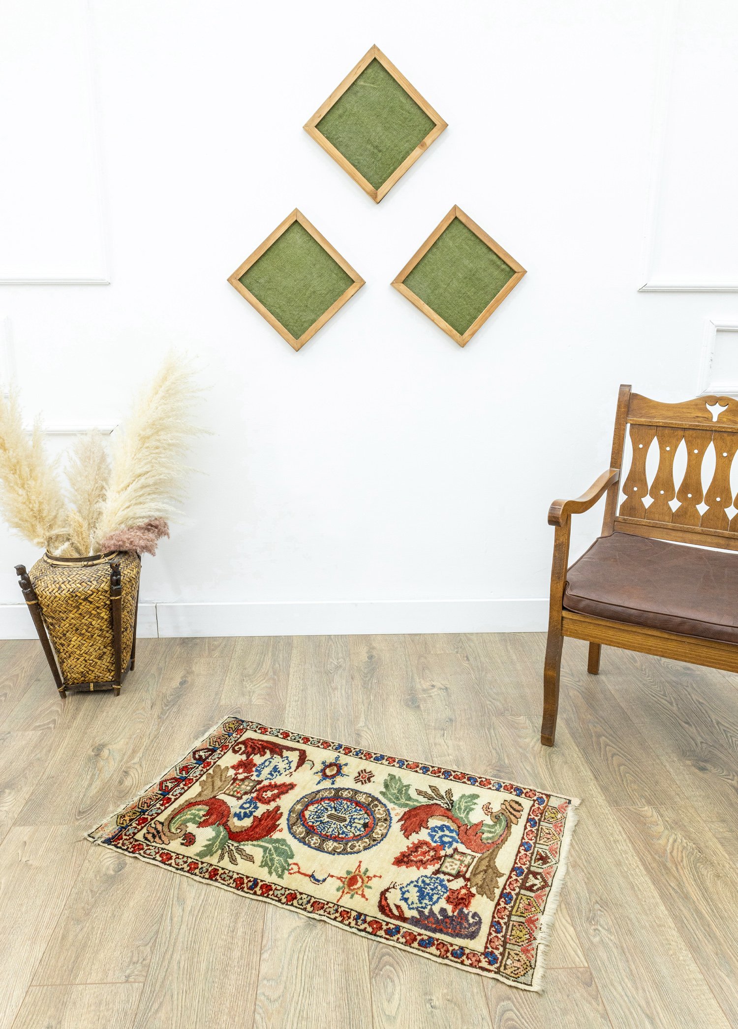 Konya, Ladik Hand-Woven Small Antique Rug