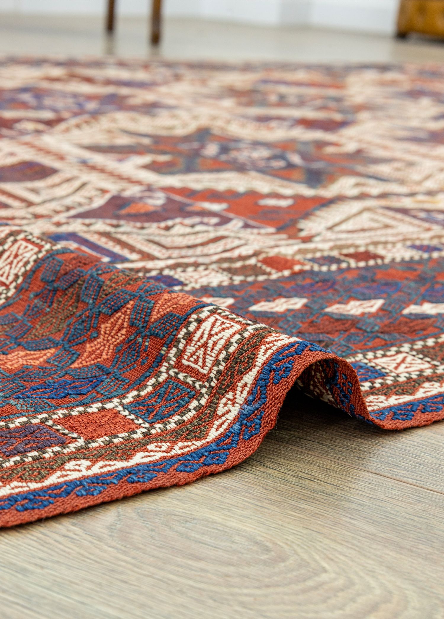 Konya, Handwoven Cicim Antique Kilim