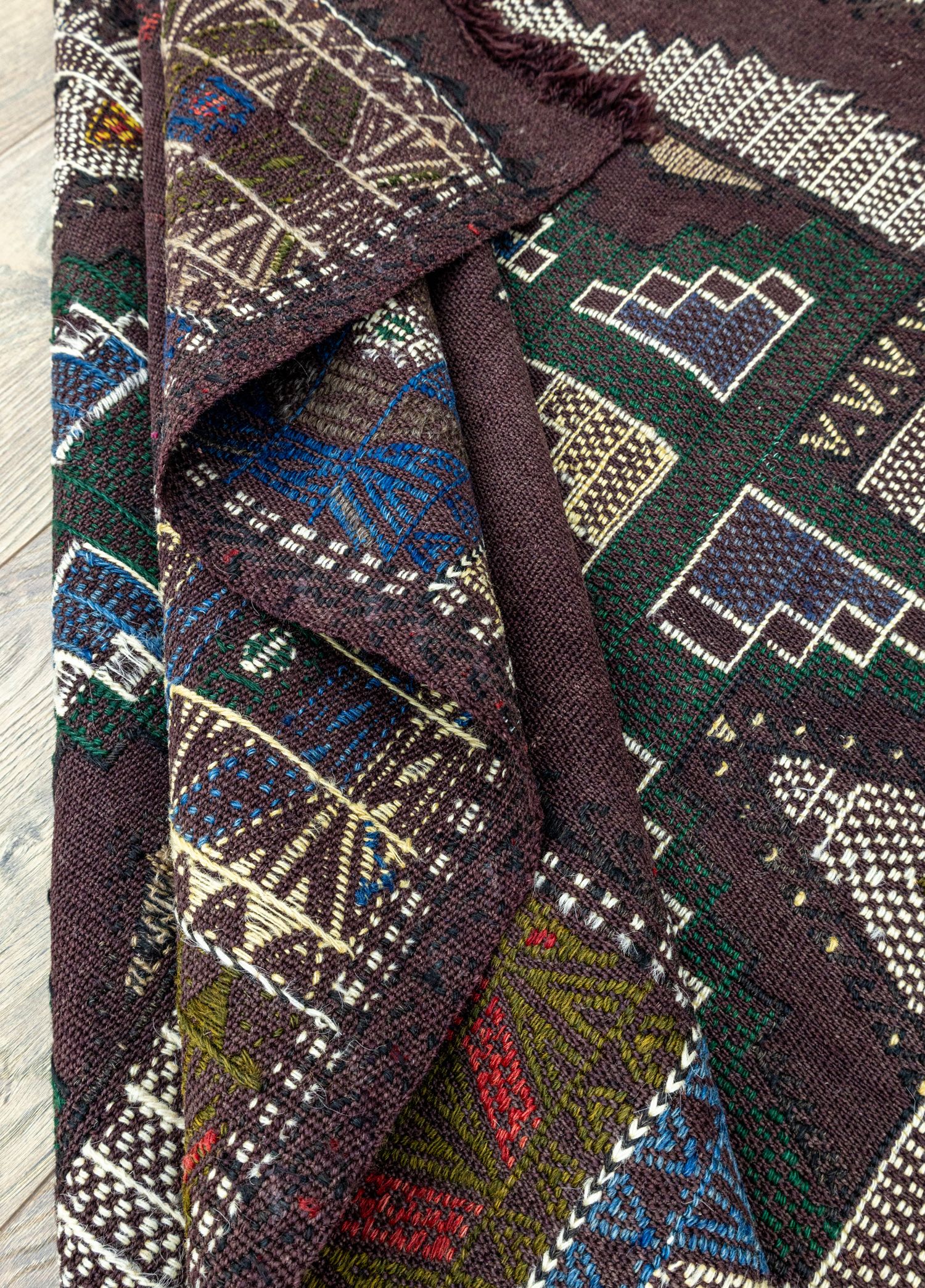 Acelya Rustic Hand-Woven Cicim Wool Kilim 120x168 cm