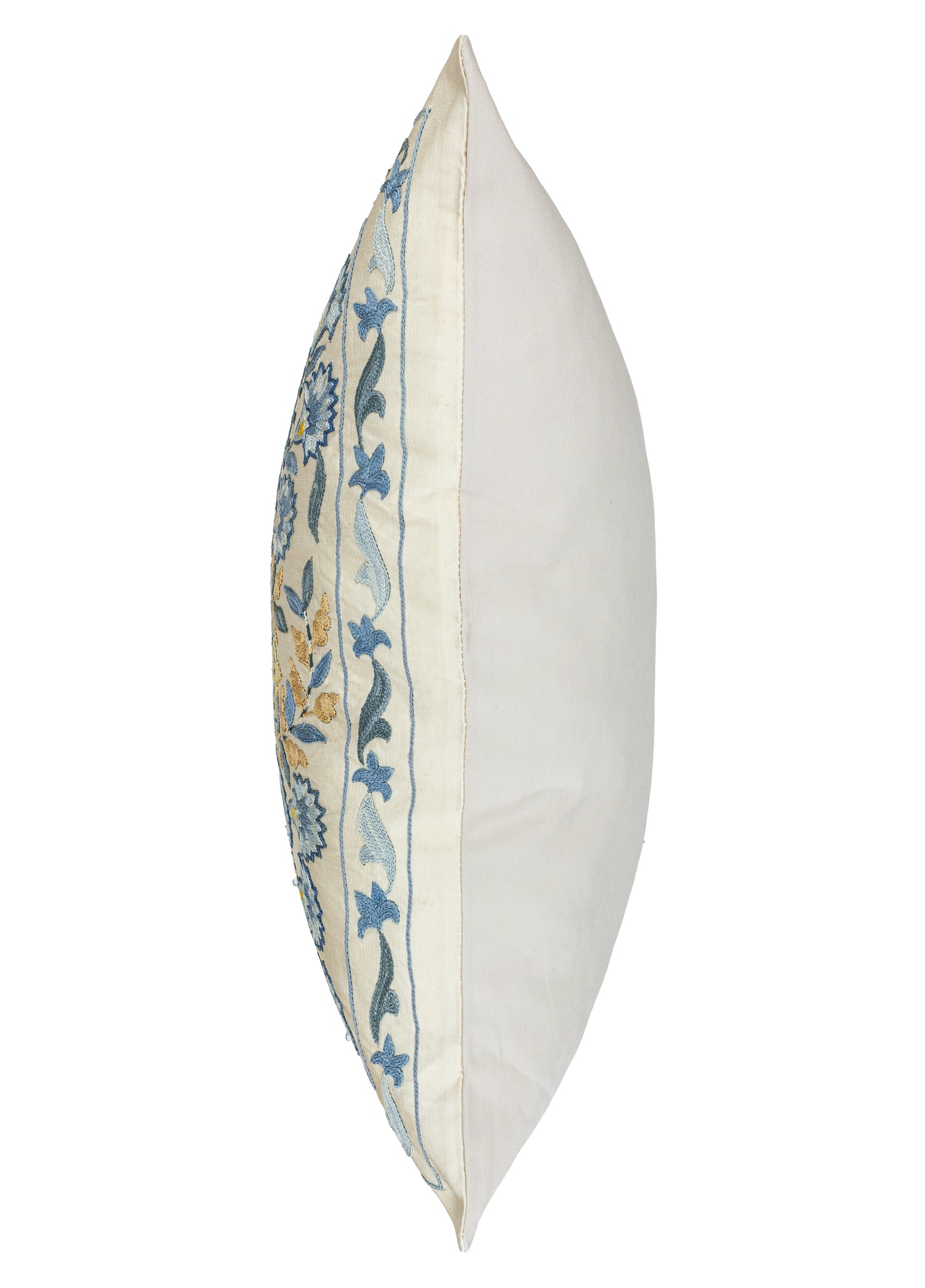 Erguvan Floral Patterned Silk Pillow 50x50 cm
