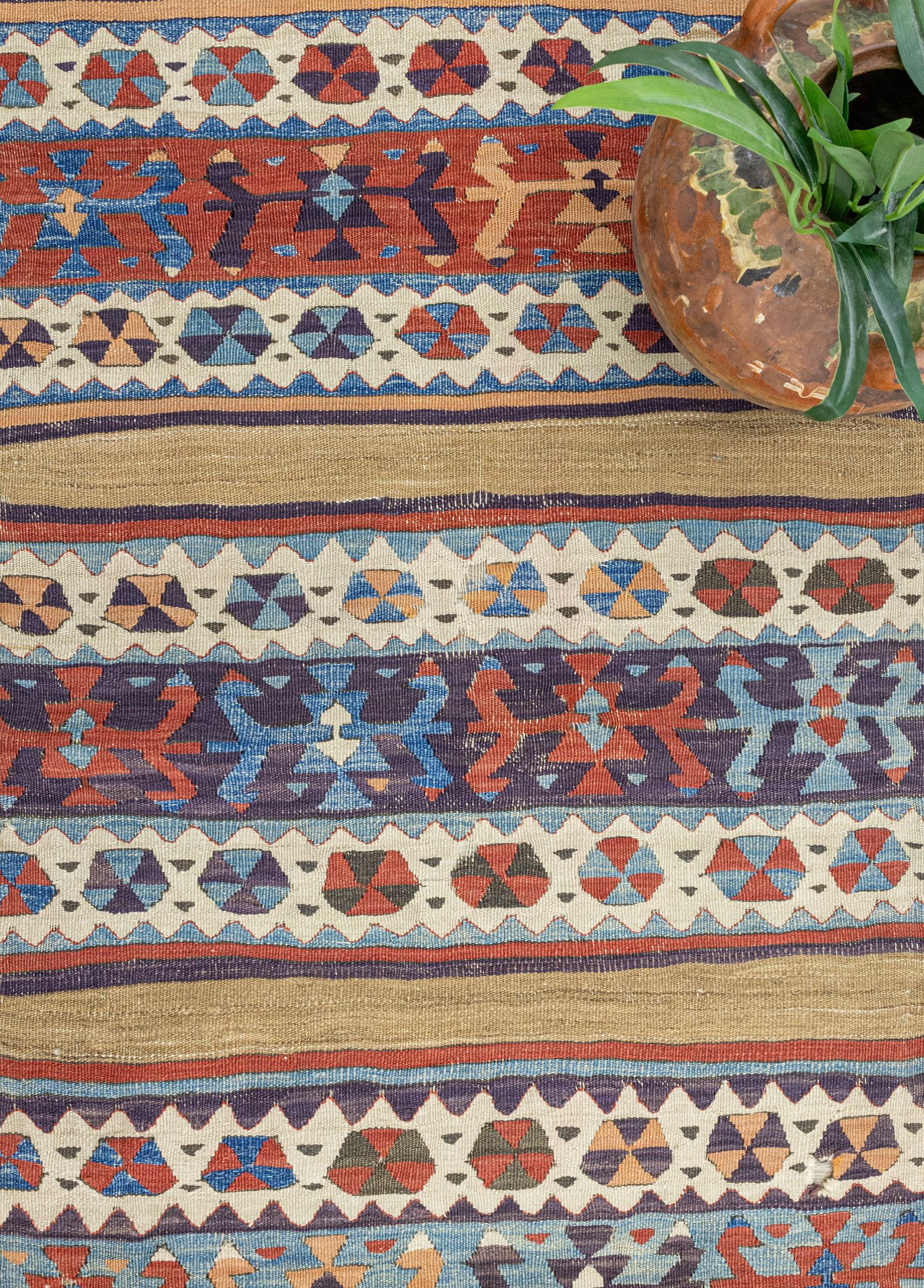 Konya, Karapınar Handwoven Antique Kilim Runner