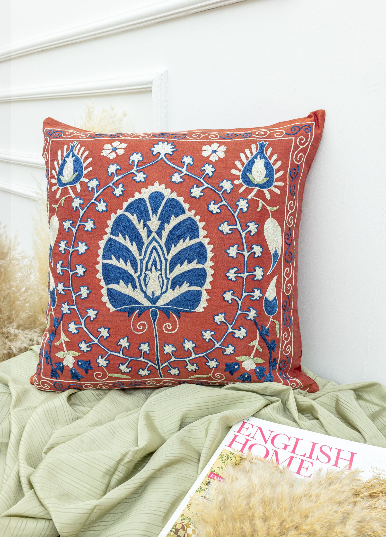 Lemi Handcrafted Suzani Pillow 50x50 cm