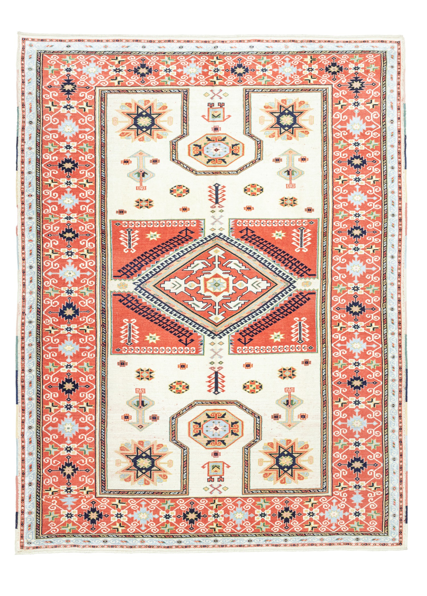 Orchis Hand-Woven Geometric Designed Wool Rug 221x288 cm
