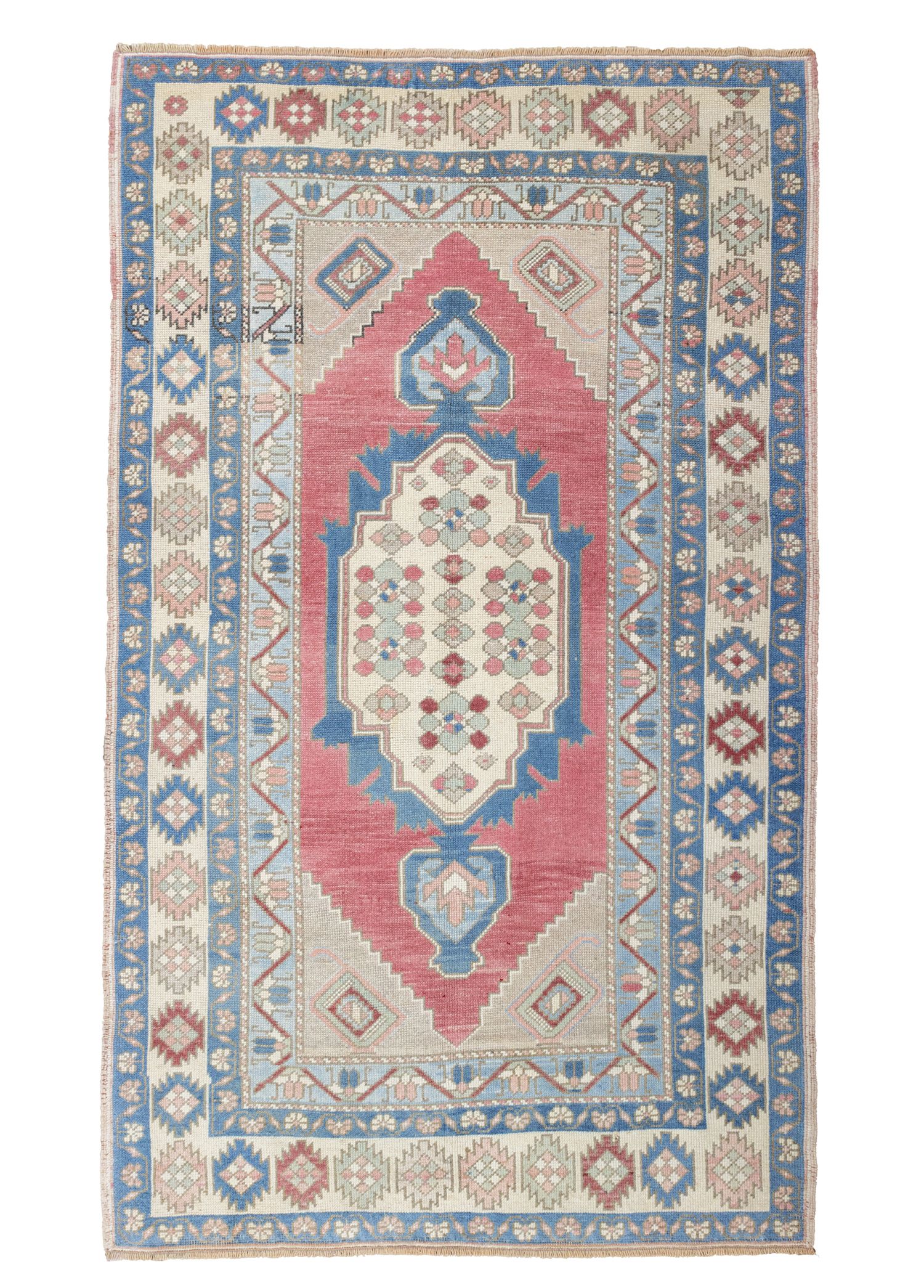 Bala Renkli El Dokuma Taşpınar Halısı 133x222 cm