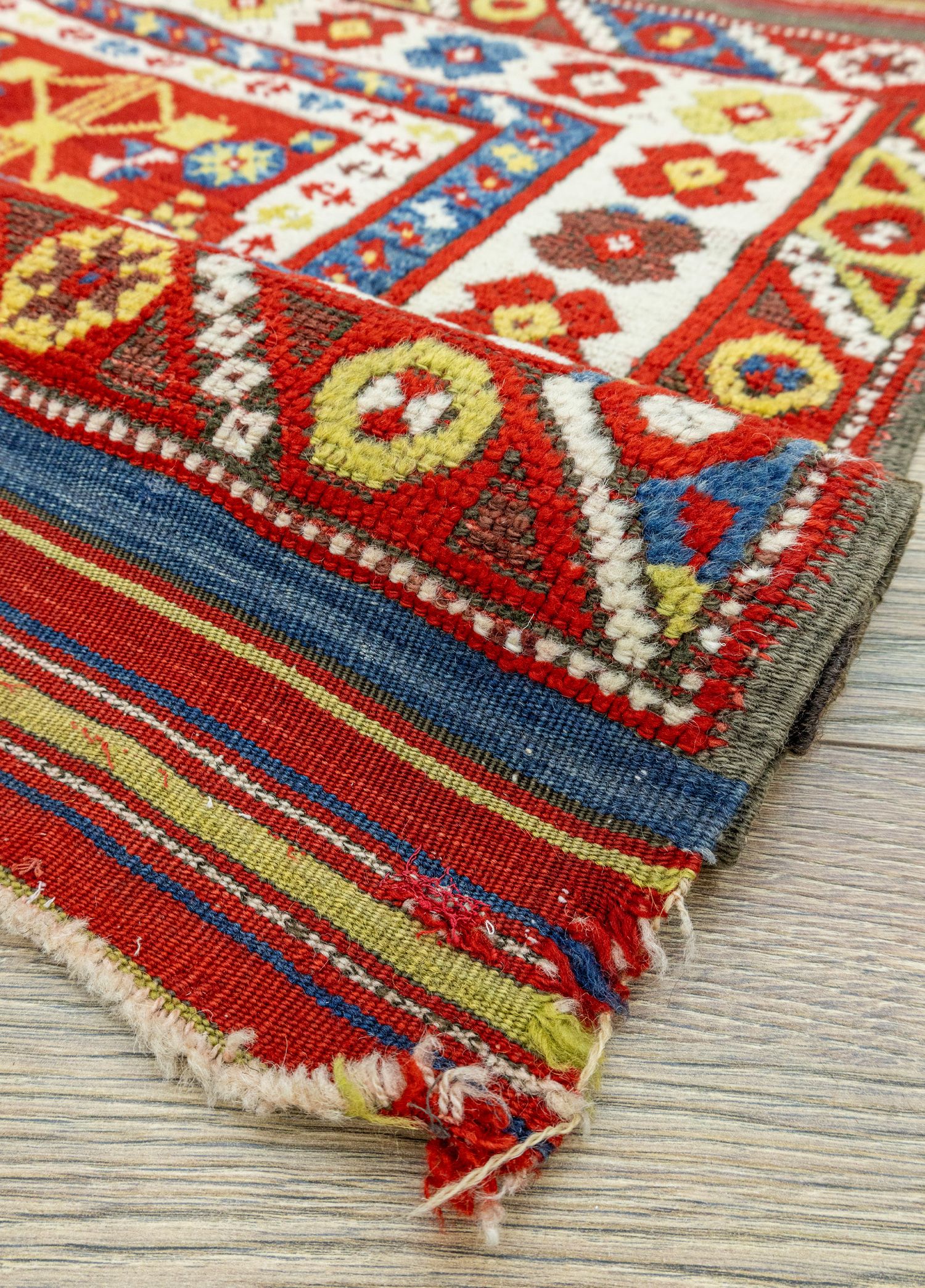 Çanakkale, Handwoven Antique Rug with Mihrab Design