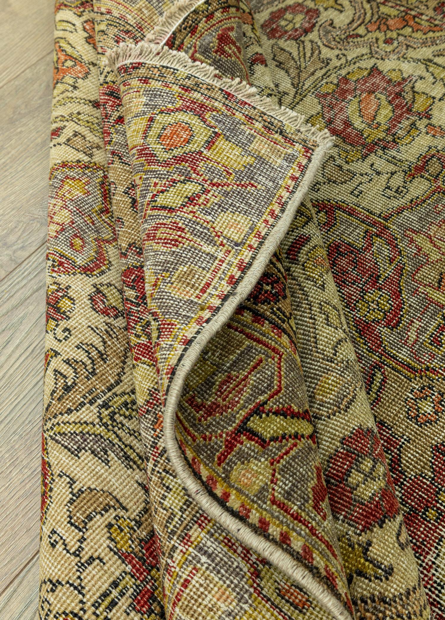 Zerivan Çiçek Tasarımlı Vintage Halı 130x220 cm