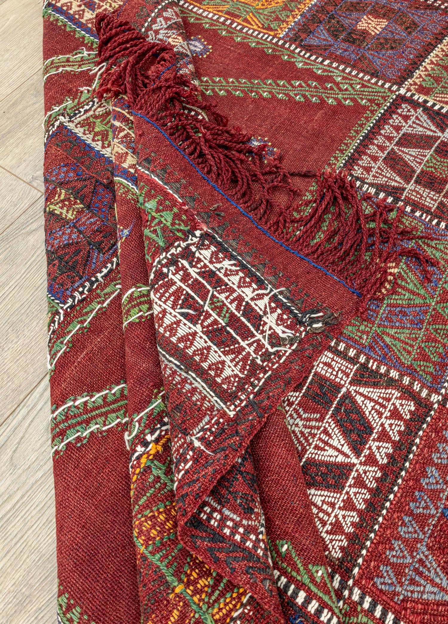 Klark Bordo El Dokuma Kilim 144x196 cm