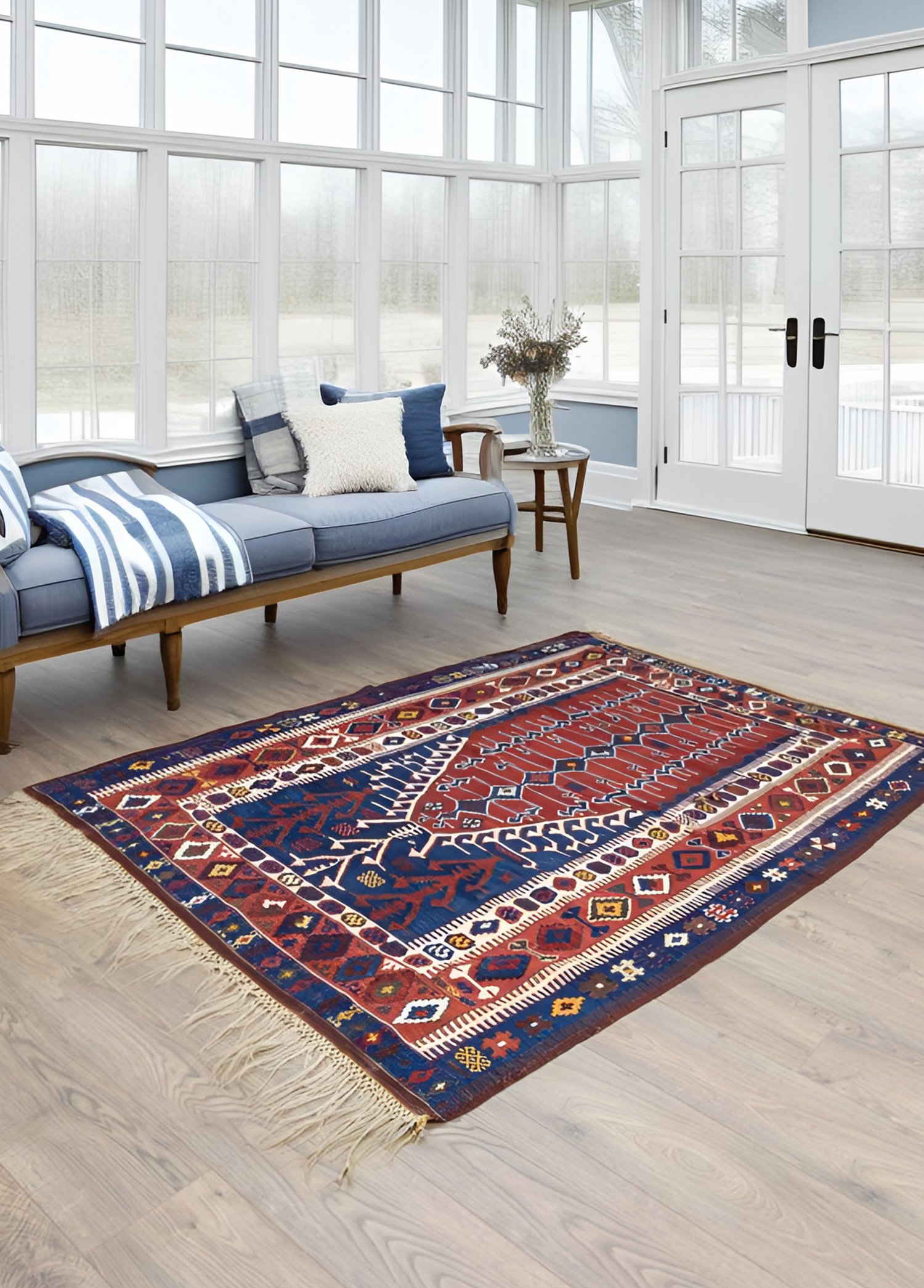 Konya, Obruk El Dokuma Mihraplı Antika Kilim 150x214 cm