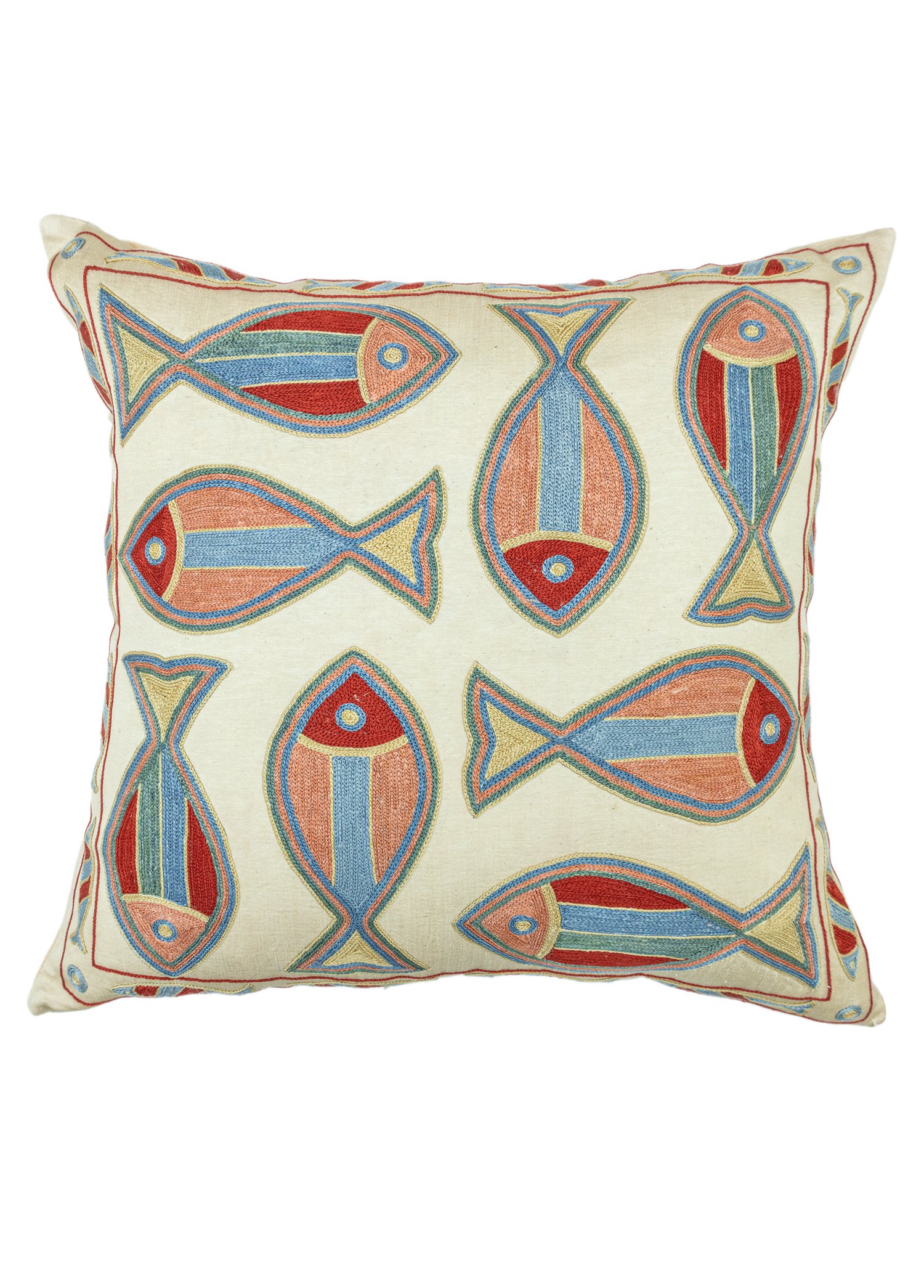 Temur Fish Motif Cushion 50x50 cm