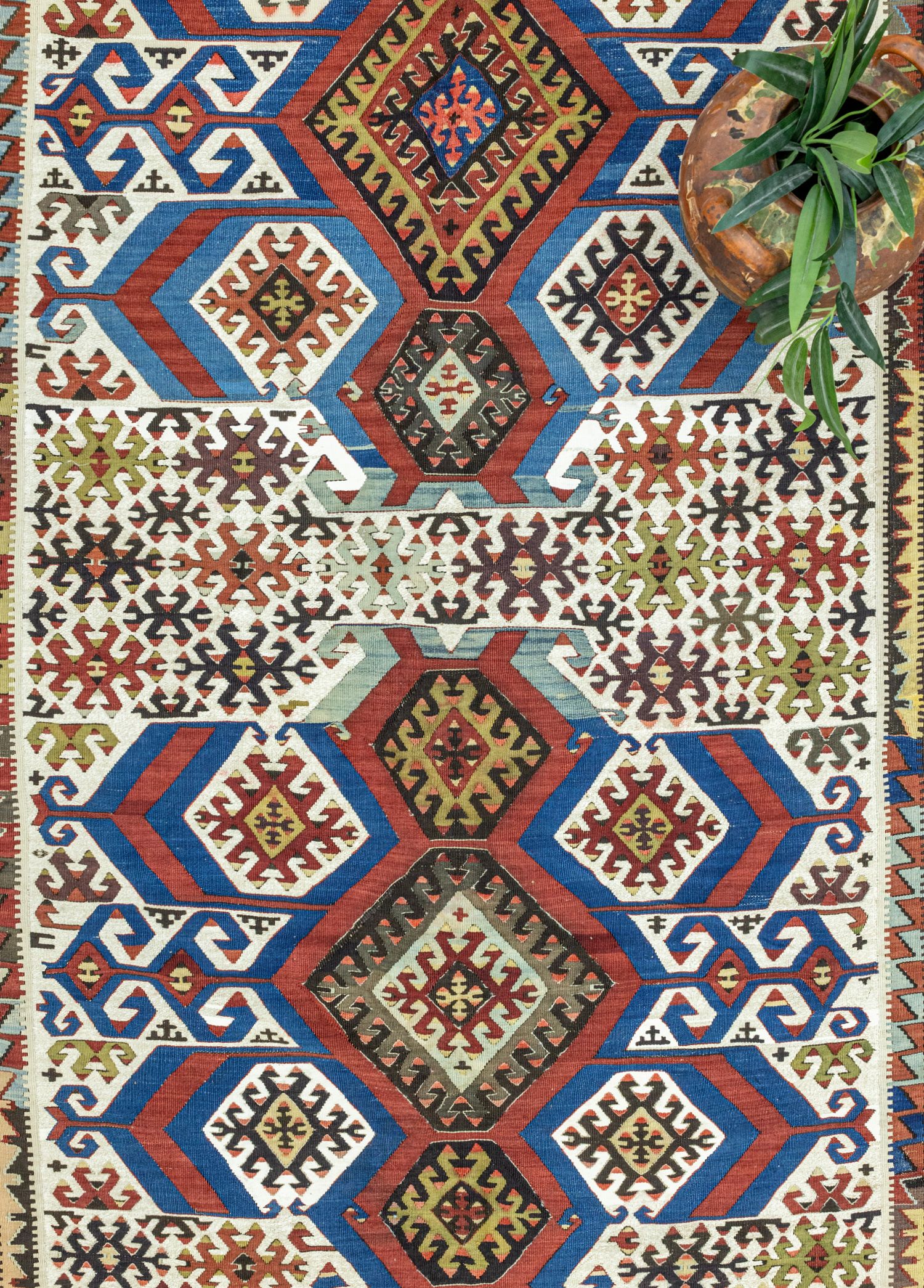 Konya, Hotamış Üç Kanat Antika Kilim 176x425 cm