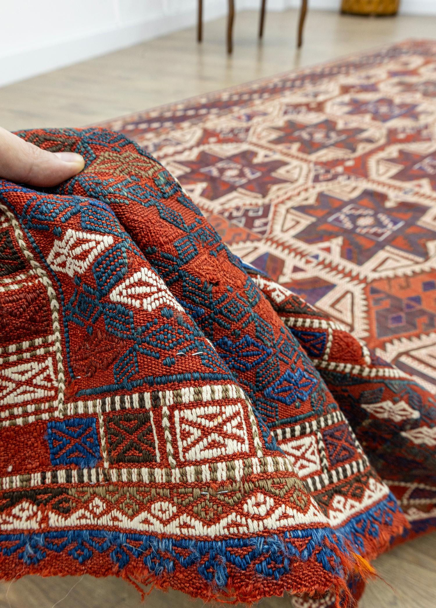 Konya, Handwoven Cicim Antique Kilim