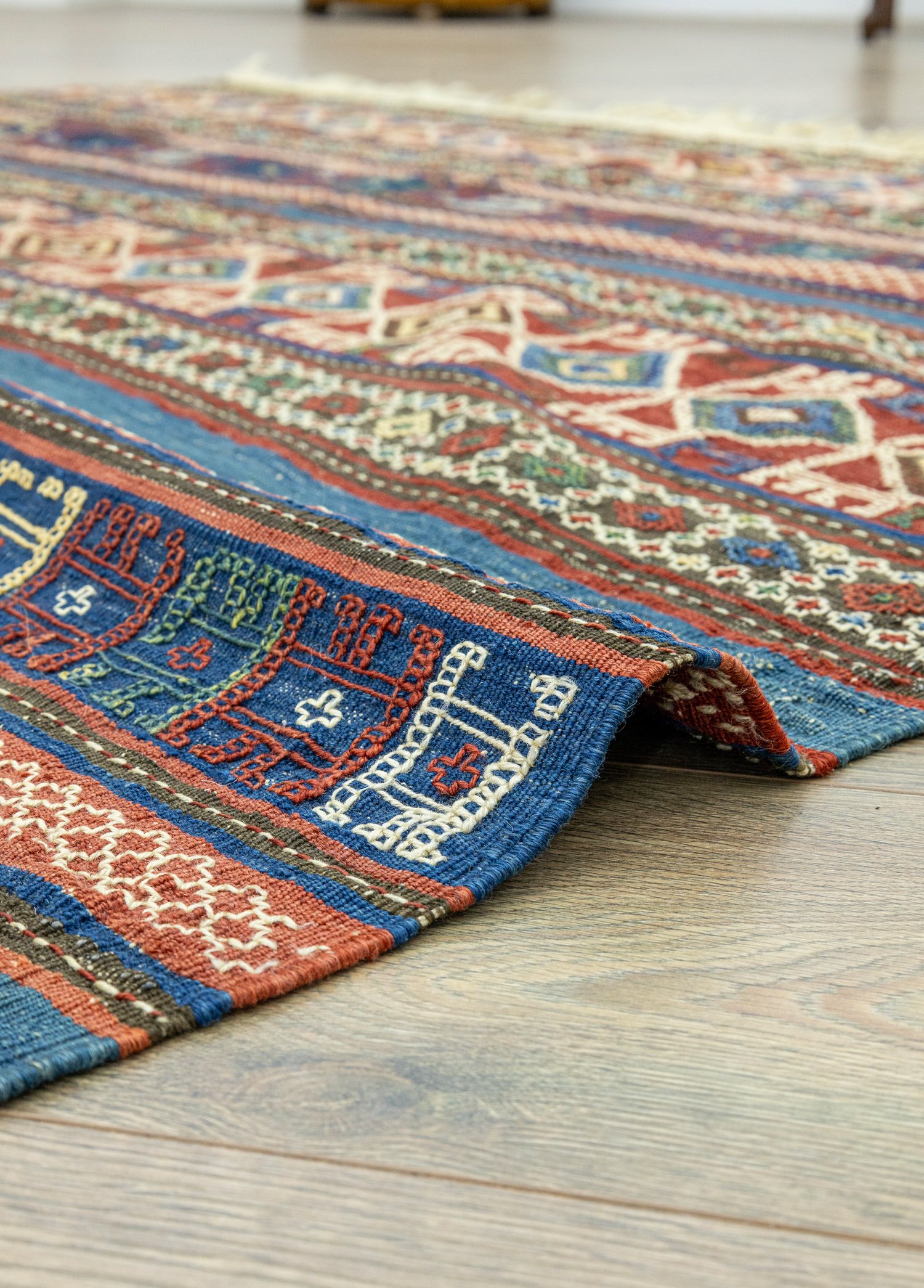 Kafkas, Verne Handwoven Colorful Antique Kilim