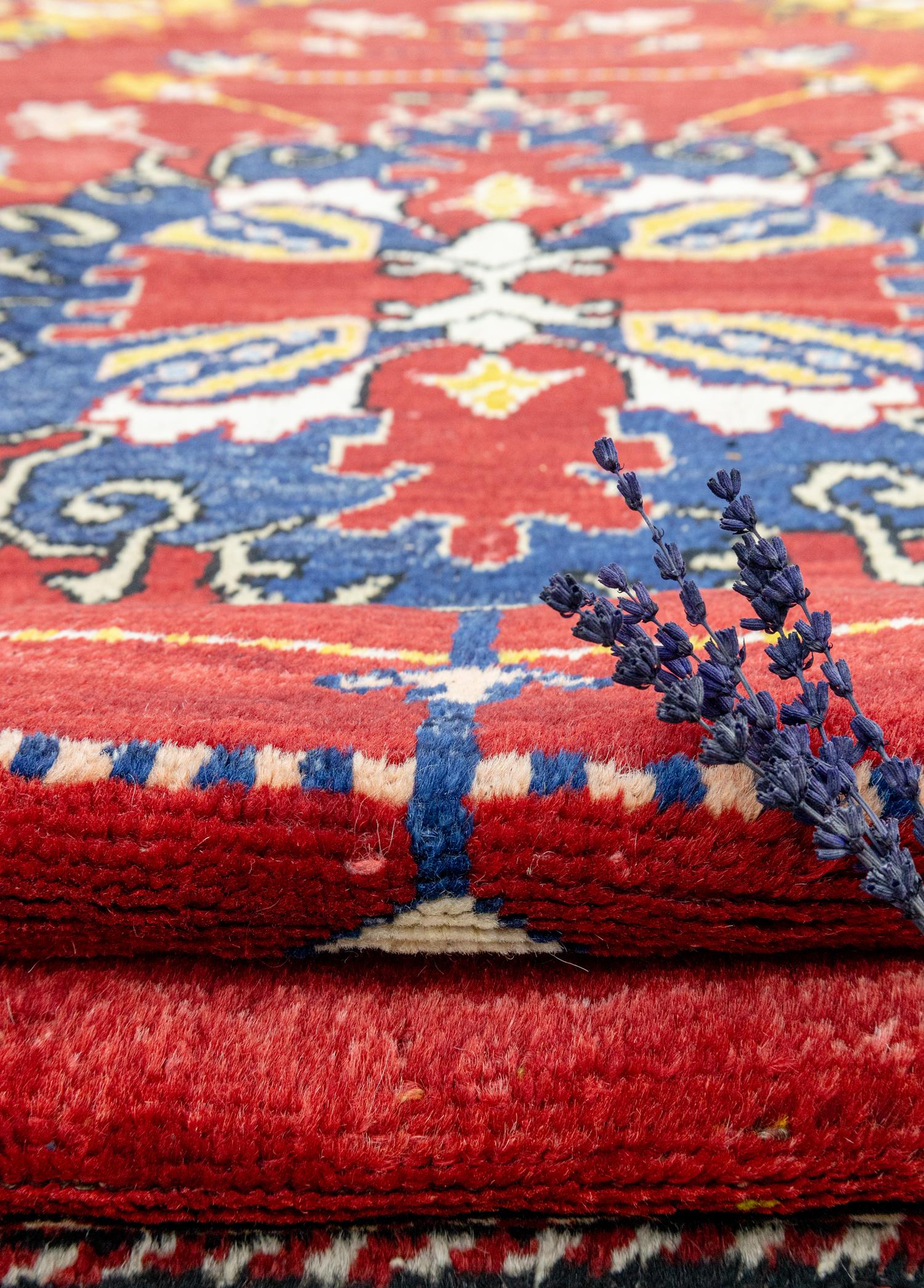 Yavı Handwoven Red Wool Rug 157x207 cm