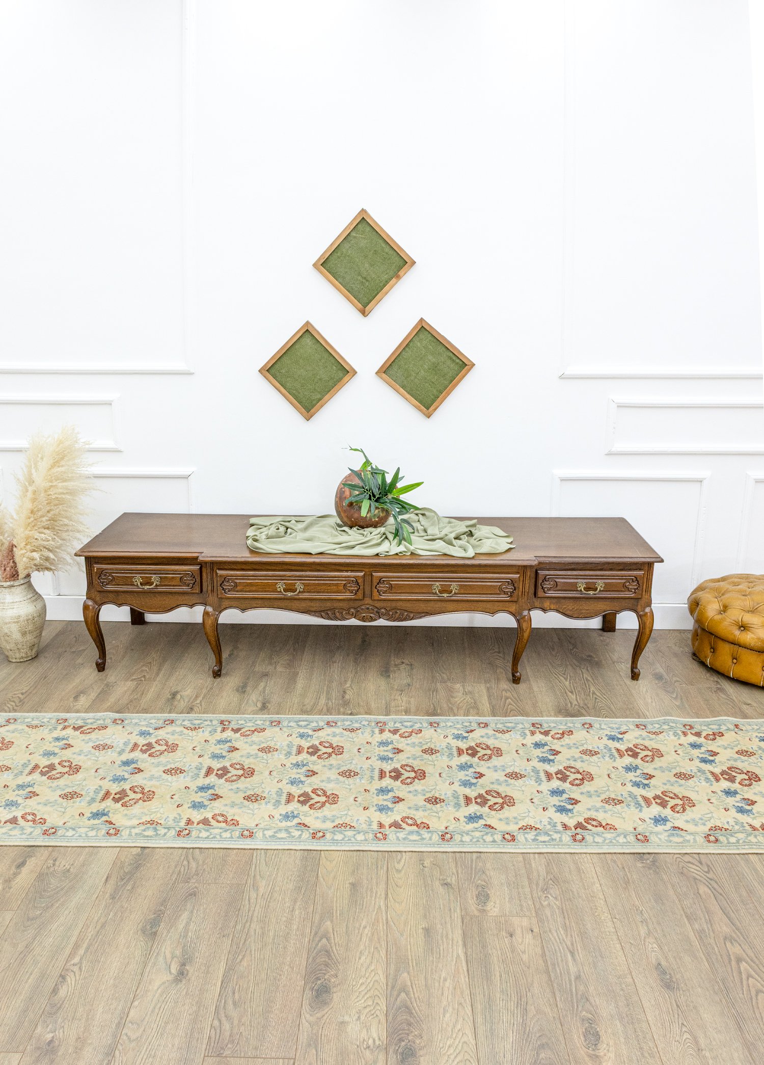 Tebriz Floral Tasarımlı İran Yolluk 71x366 cm
