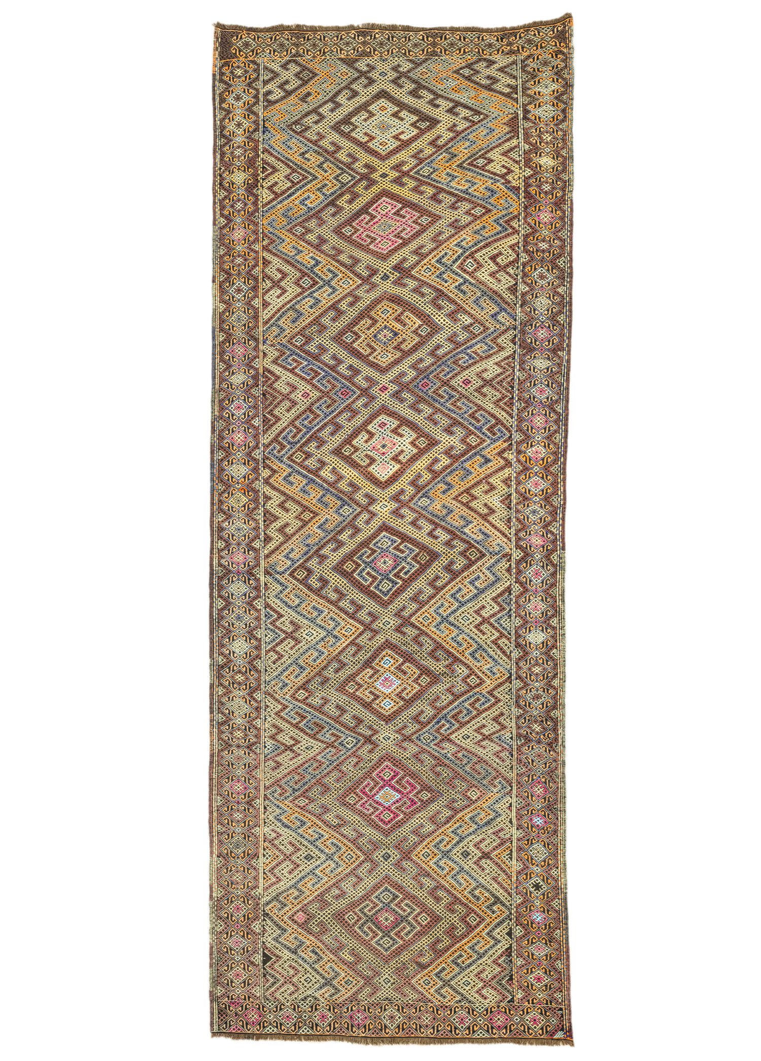 Hazra Geometric Design Cicim Kilim 153x433 cm