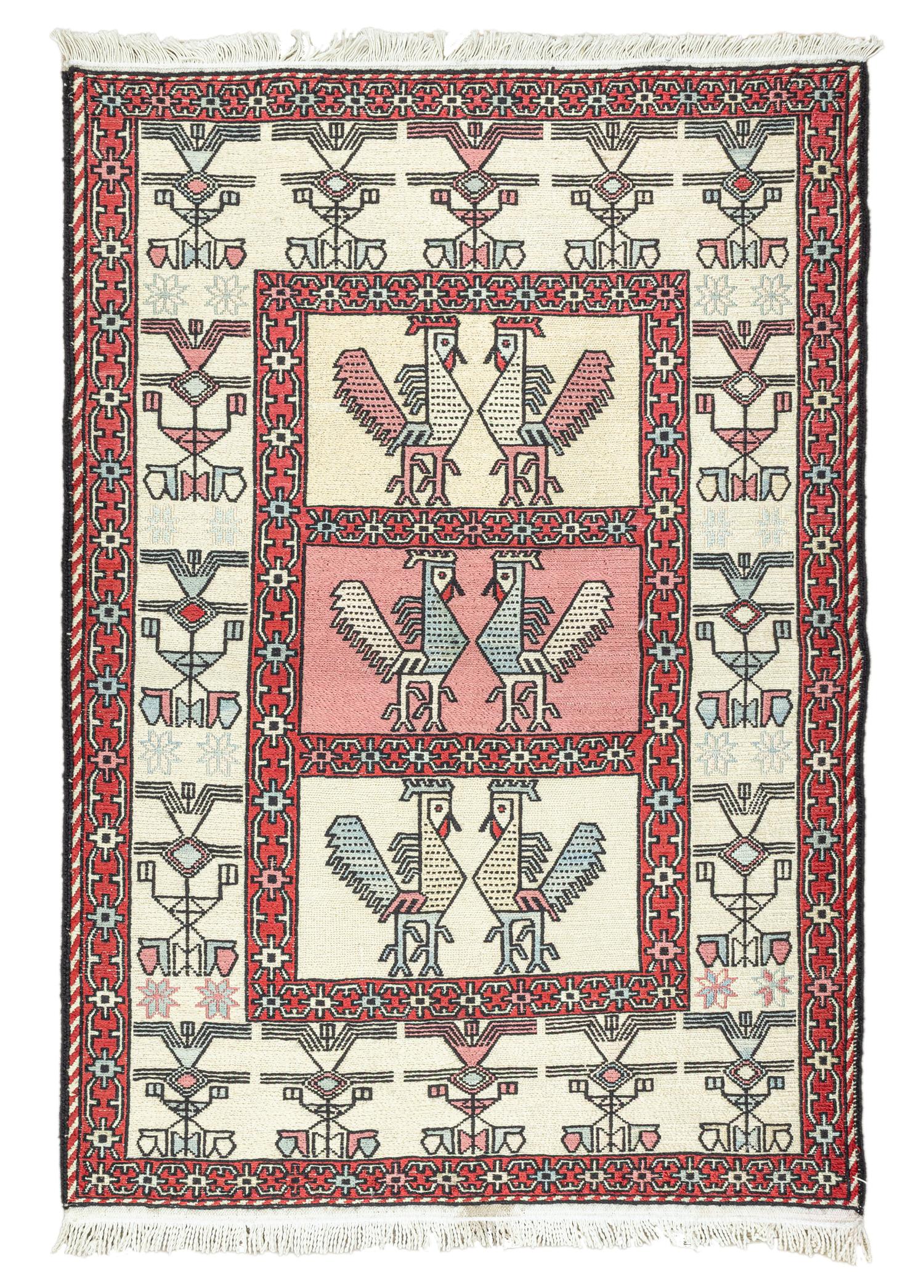 Samuel Kuş Motifli Sumak Kilim 69x97 cm