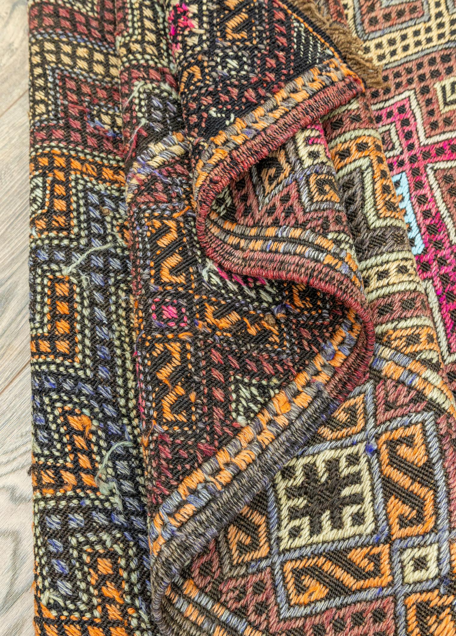 Hazra Geometrik Tasarımlı Cicim Kilim 153x433 cm