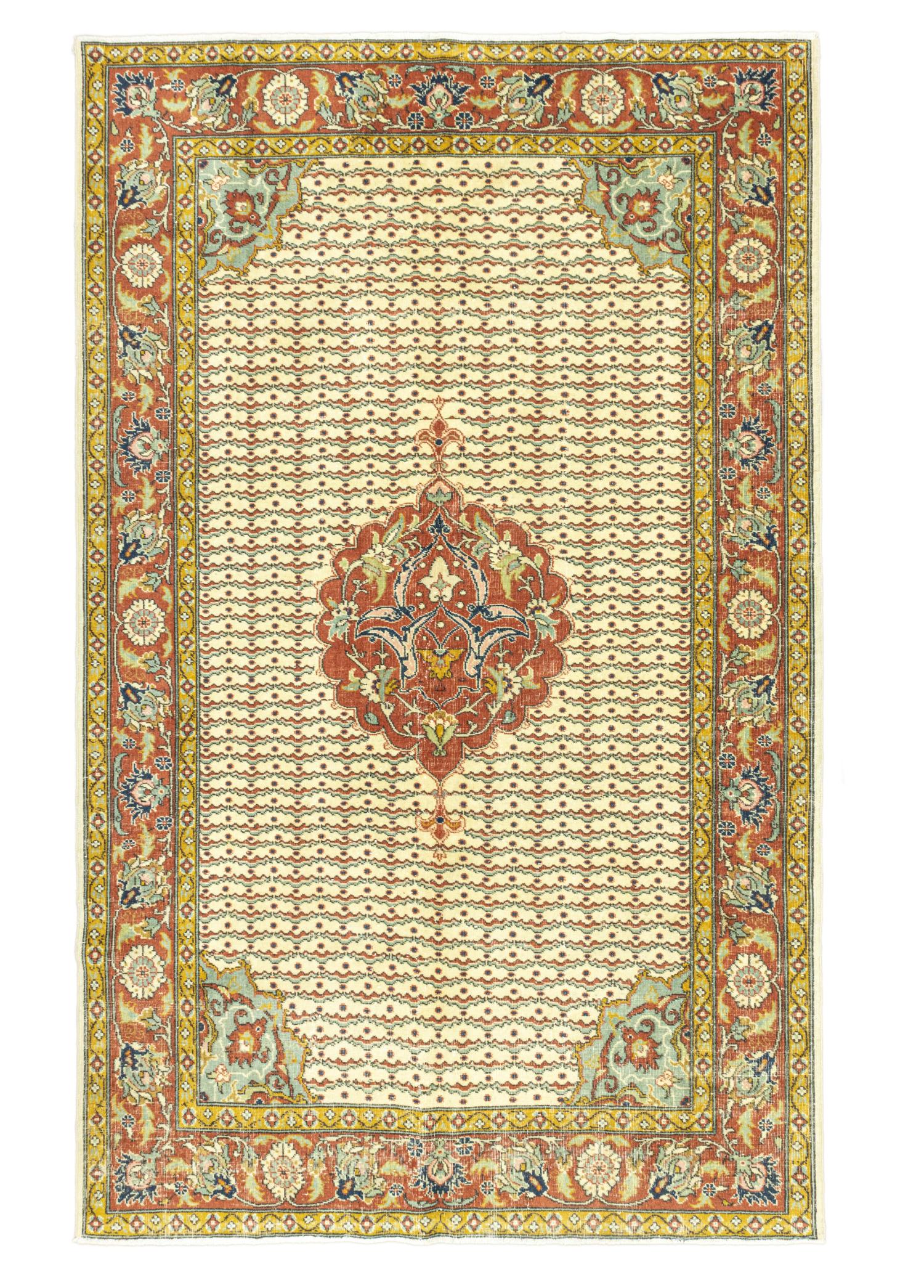 Tolan Madalyon Desenli Yün Halı 207x300 cm