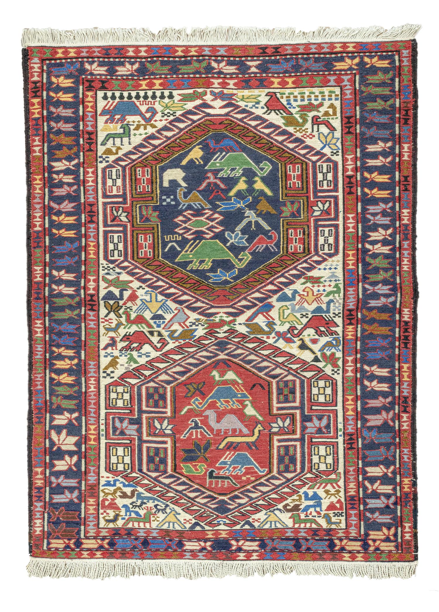 Gulivand Hayvan Figürlü Sumak Kilim 77x102 cm