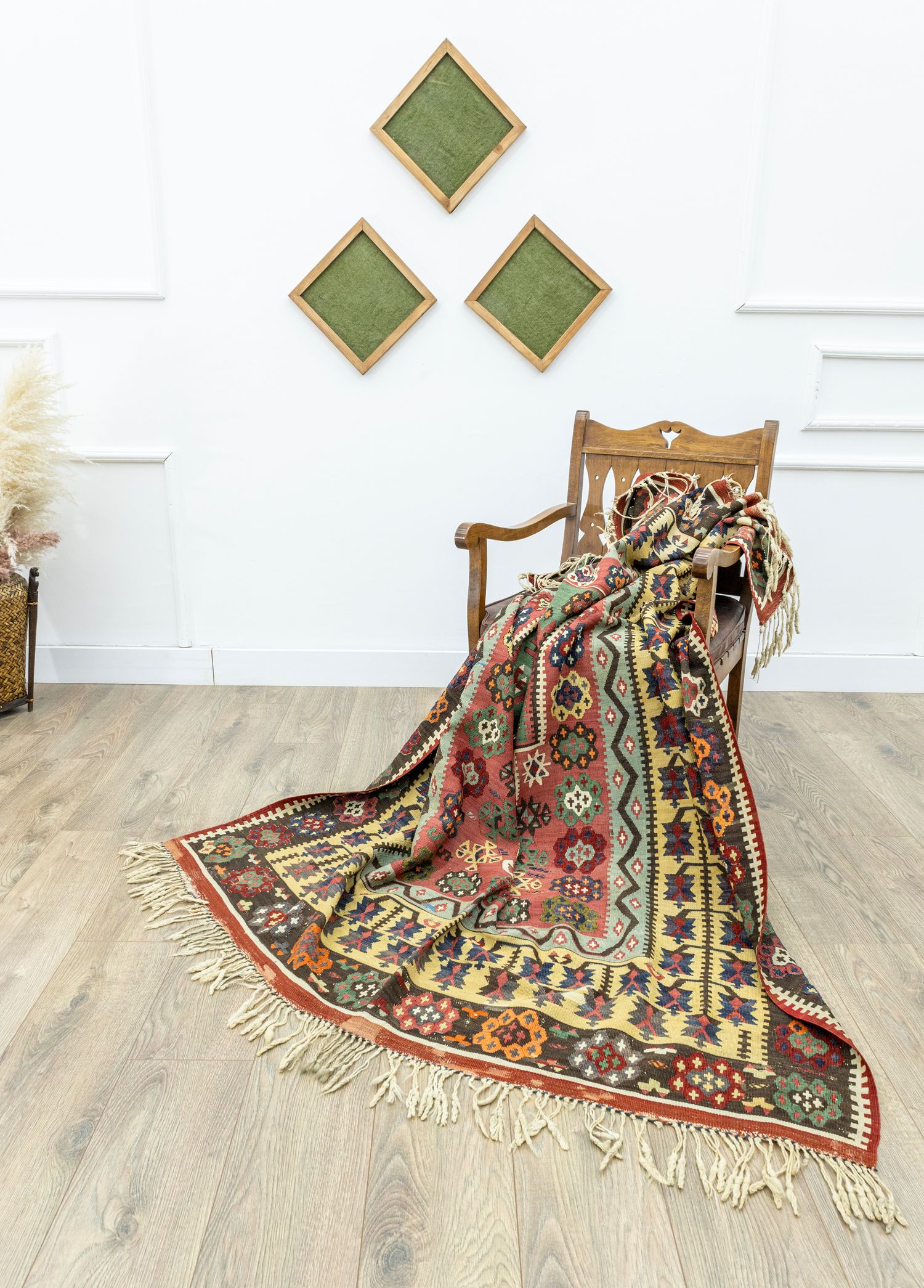 Erzurum, Handwoven Antique Wool Kilim