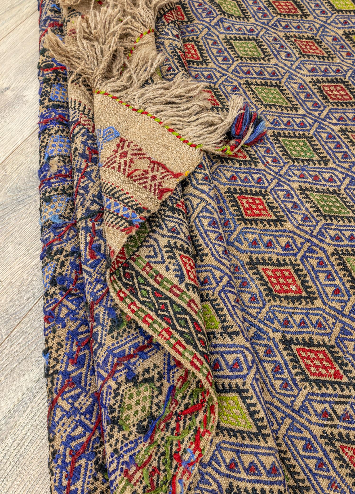Mogan Renkli Yün Cicim Kilim 156x240 cm