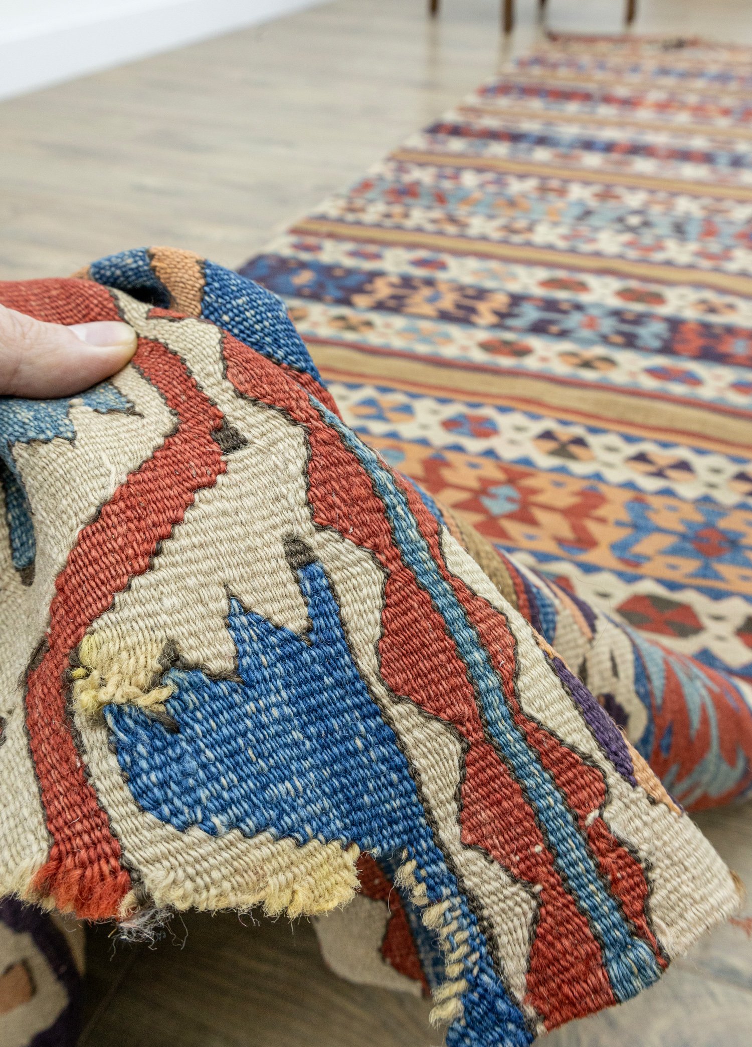 Konya, Karapınar Handwoven Antique Kilim Runner