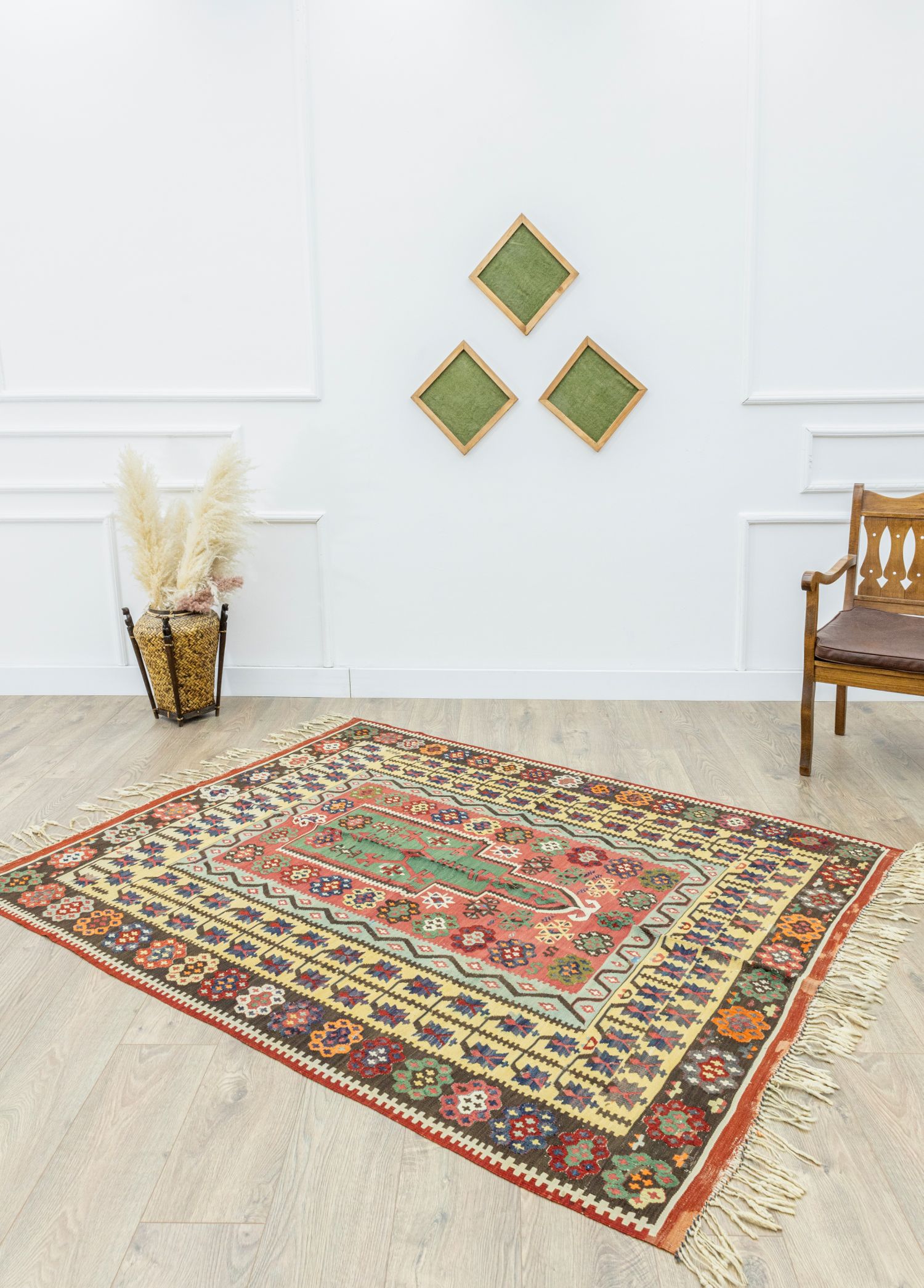 Erzurum, Handwoven Antique Wool Kilim