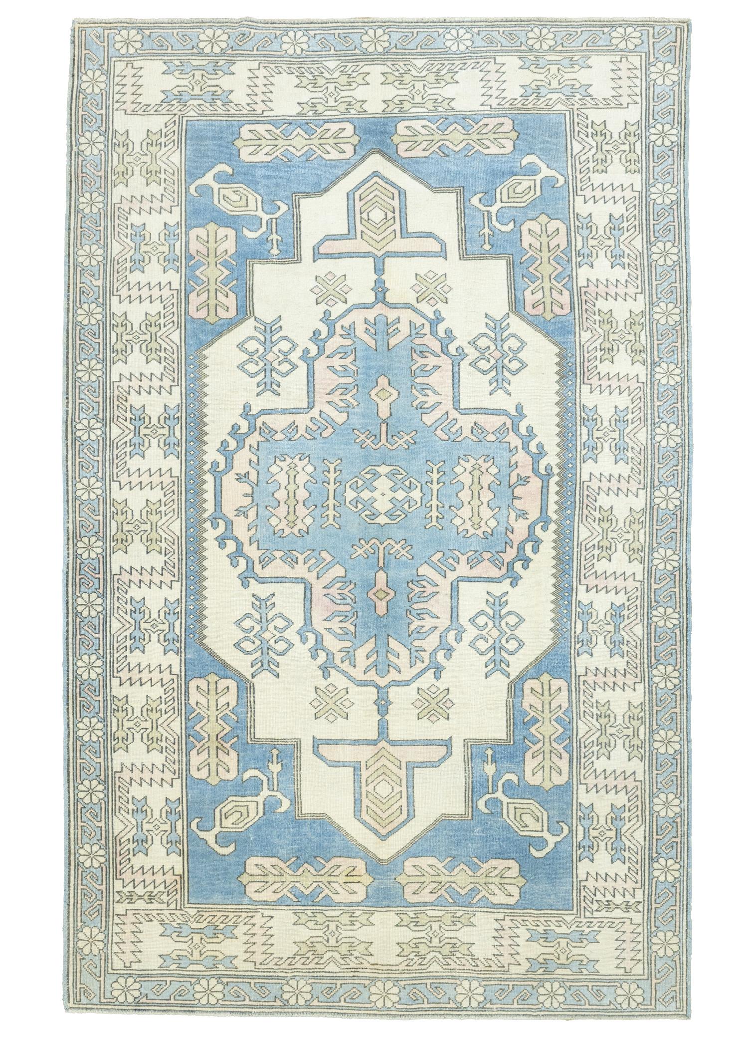 Liber Rustic Pattern Handwoven Wool Rug 215x324 cm