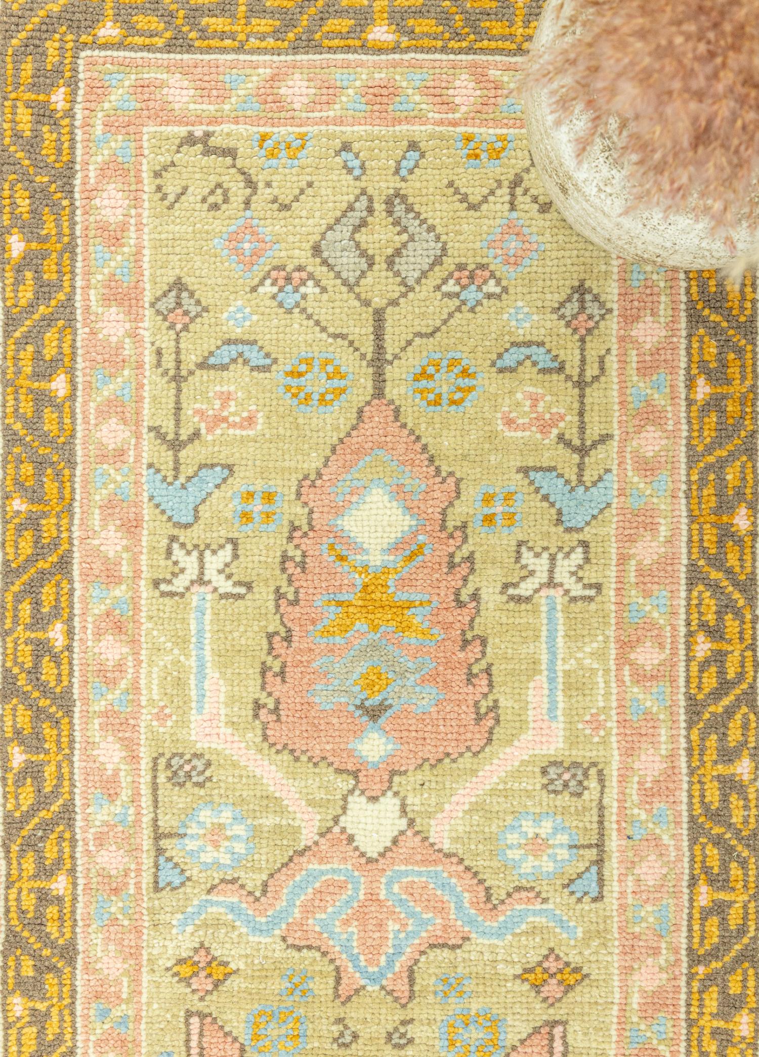 Gizay Renkli El Dokuma Uşak Yolluk 81x220 cm