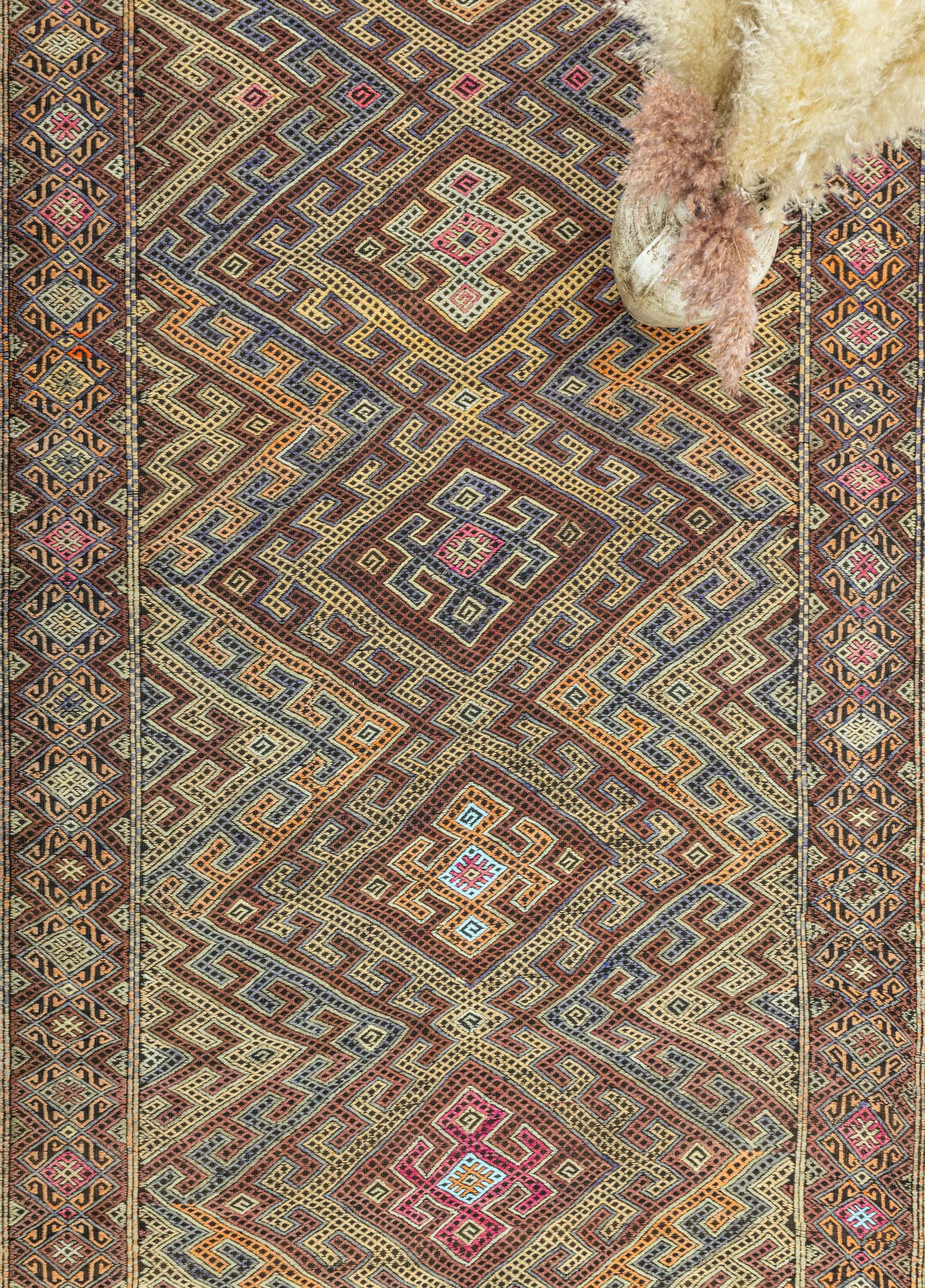 Hazra Geometric Design Cicim Kilim 153x433 cm