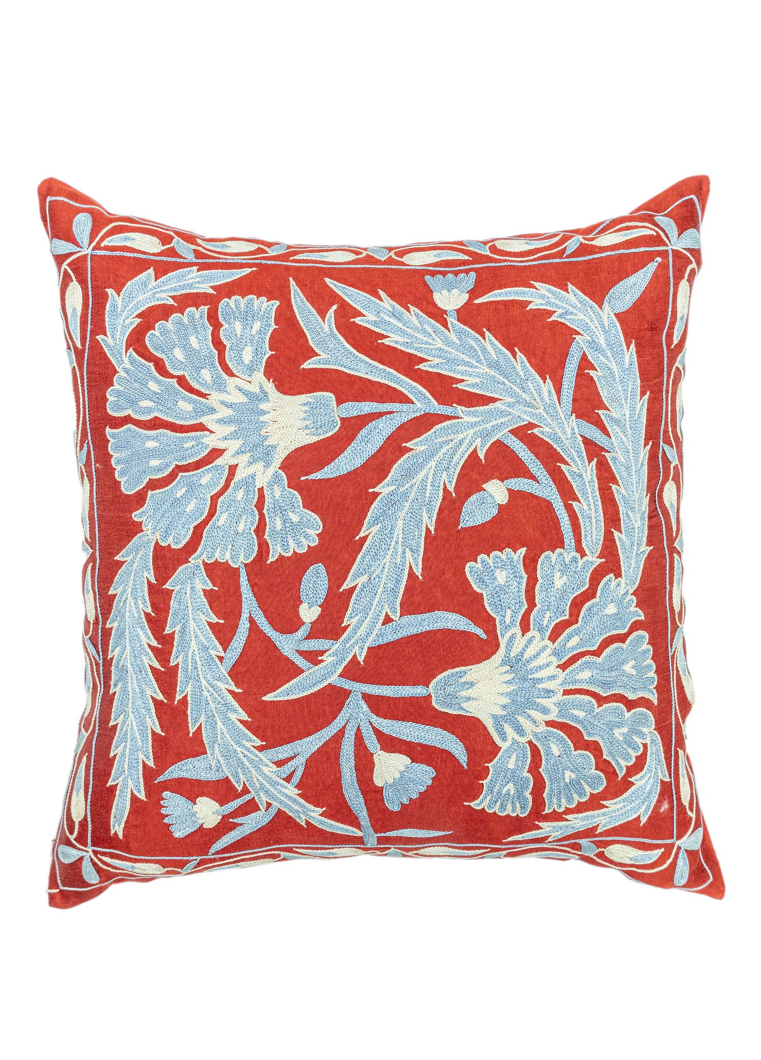 Pamir Red Silk Cushion 45x45 cm