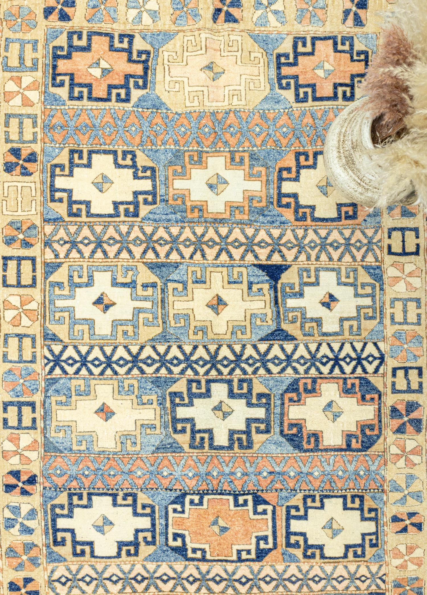 Roza Primitive Designed Handwoven Rug 163x255 cm