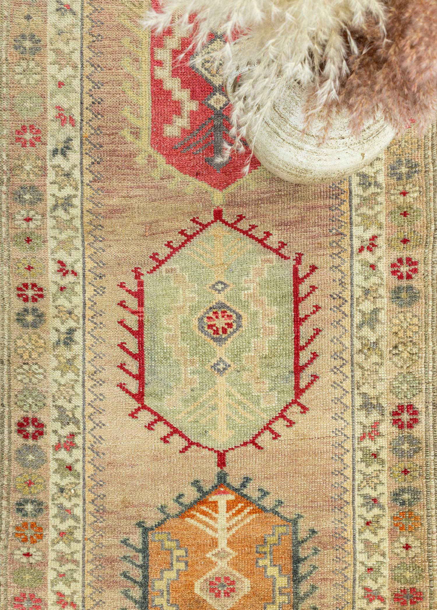 Zahedan Hand-Woven Wool Herki Runner 83x435 cm