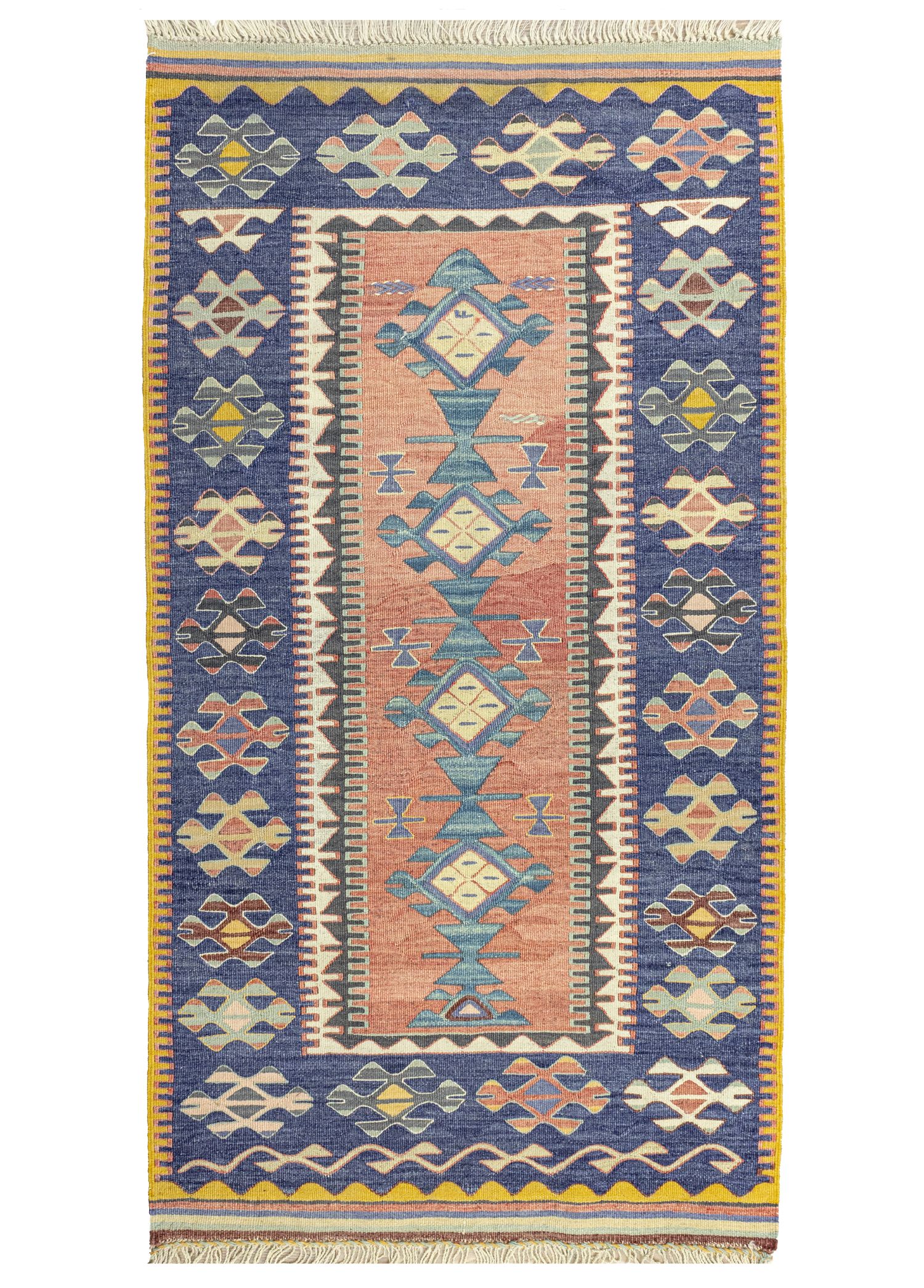Firas Rustik Tasarımlı Yün Kilim 81x152 cm