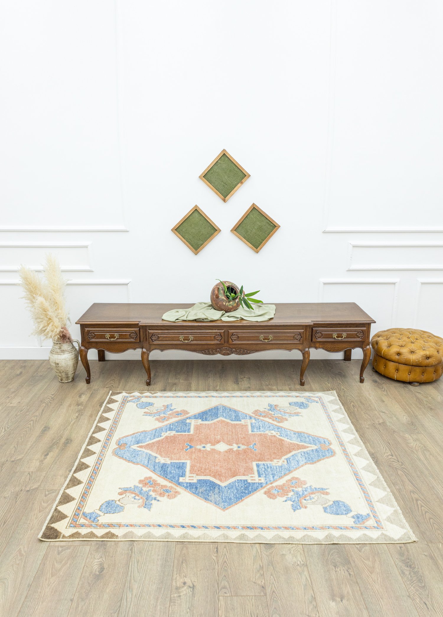 Laine Handwoven Wool Oushak Rug 150x170 cm