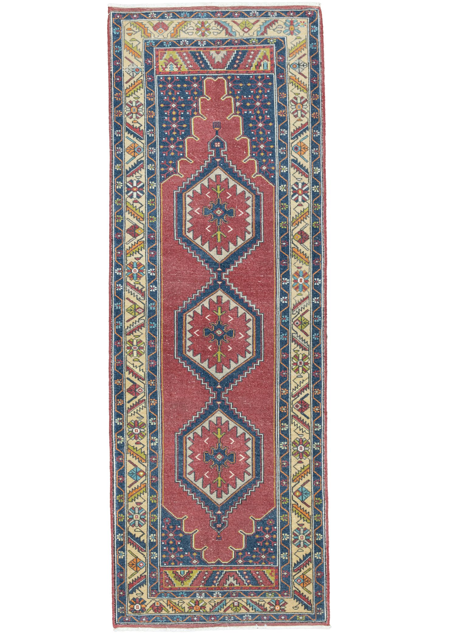 Alvand Colored Handwoven Anatolian Runner 108x304 cm