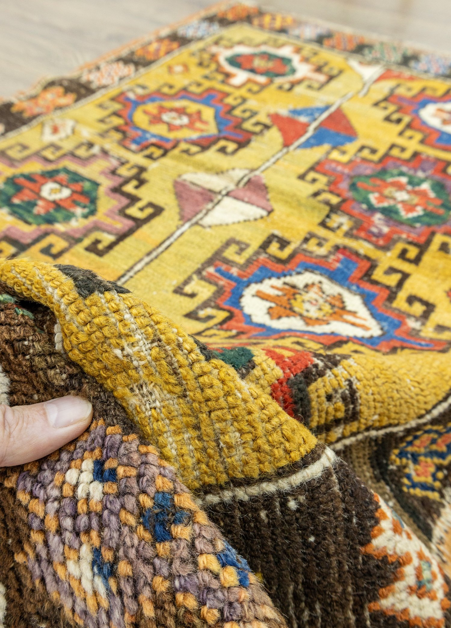 Nevşehir, Cappadocia Hand-Woven Antique Rug 98x140 cm