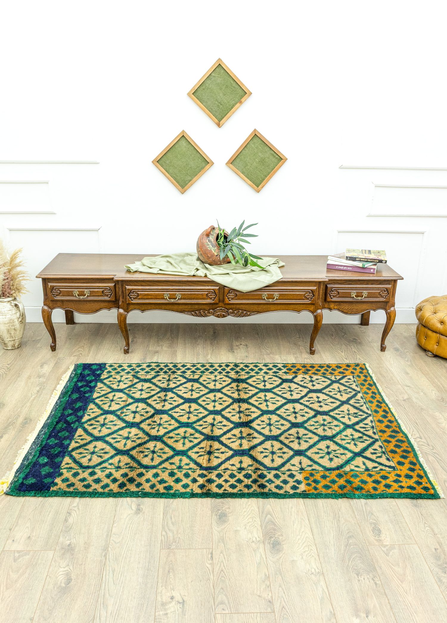 Razavi Geometrik Desenli Tülü Halı 120x178 cm