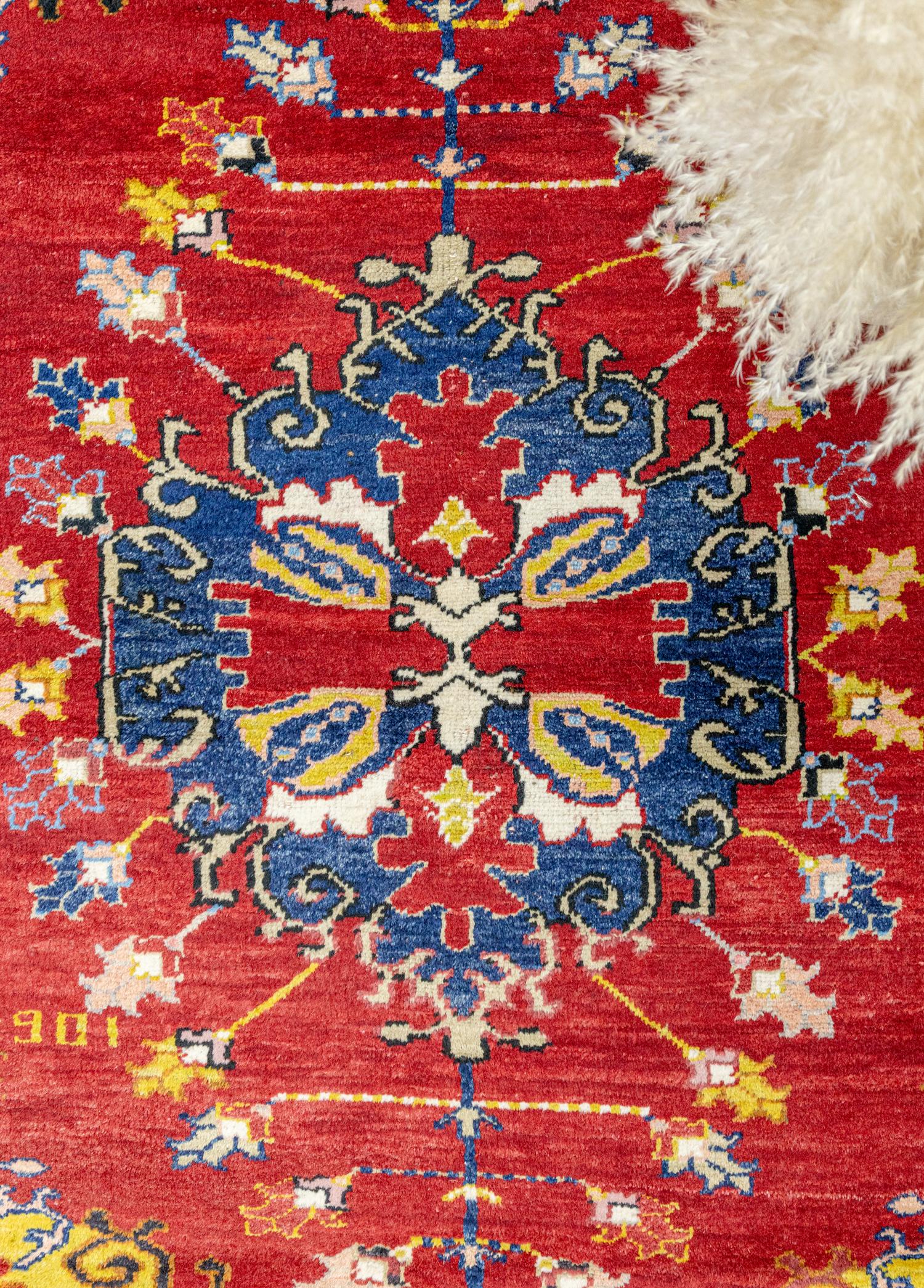 Yavı Handwoven Red Wool Rug 157x207 cm