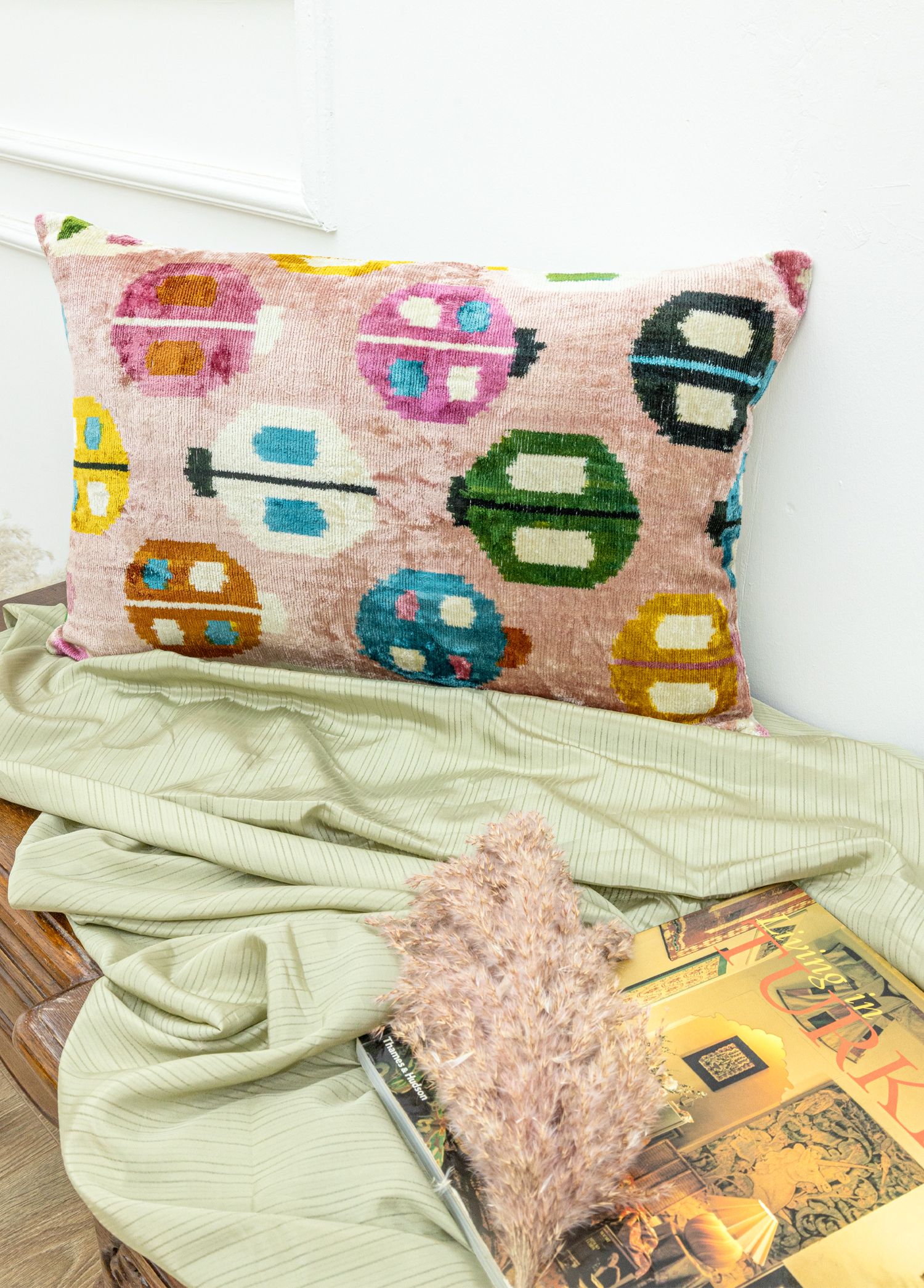 Desmal Decorative Handmade Pillow 60x40 cm