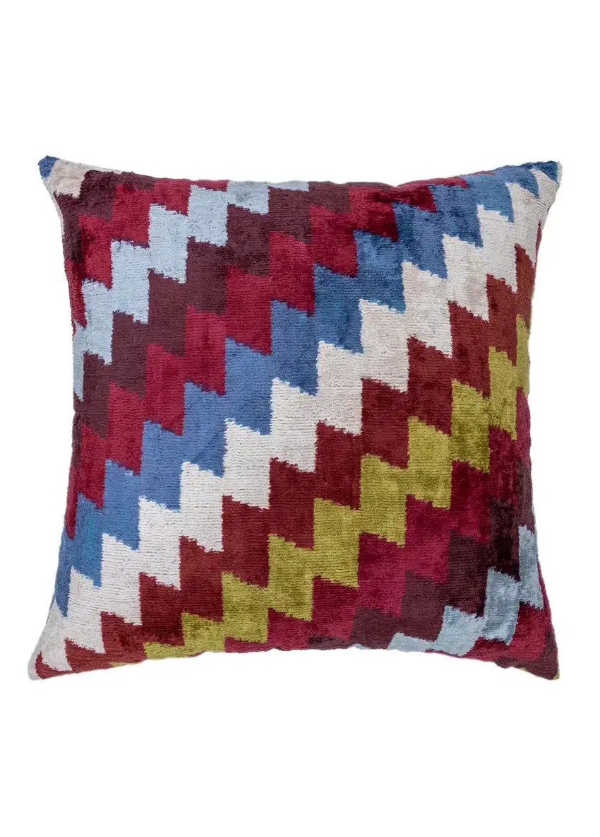 Kelsea Handmade Geometric Pattern Velvet Pillow 50x50 cm