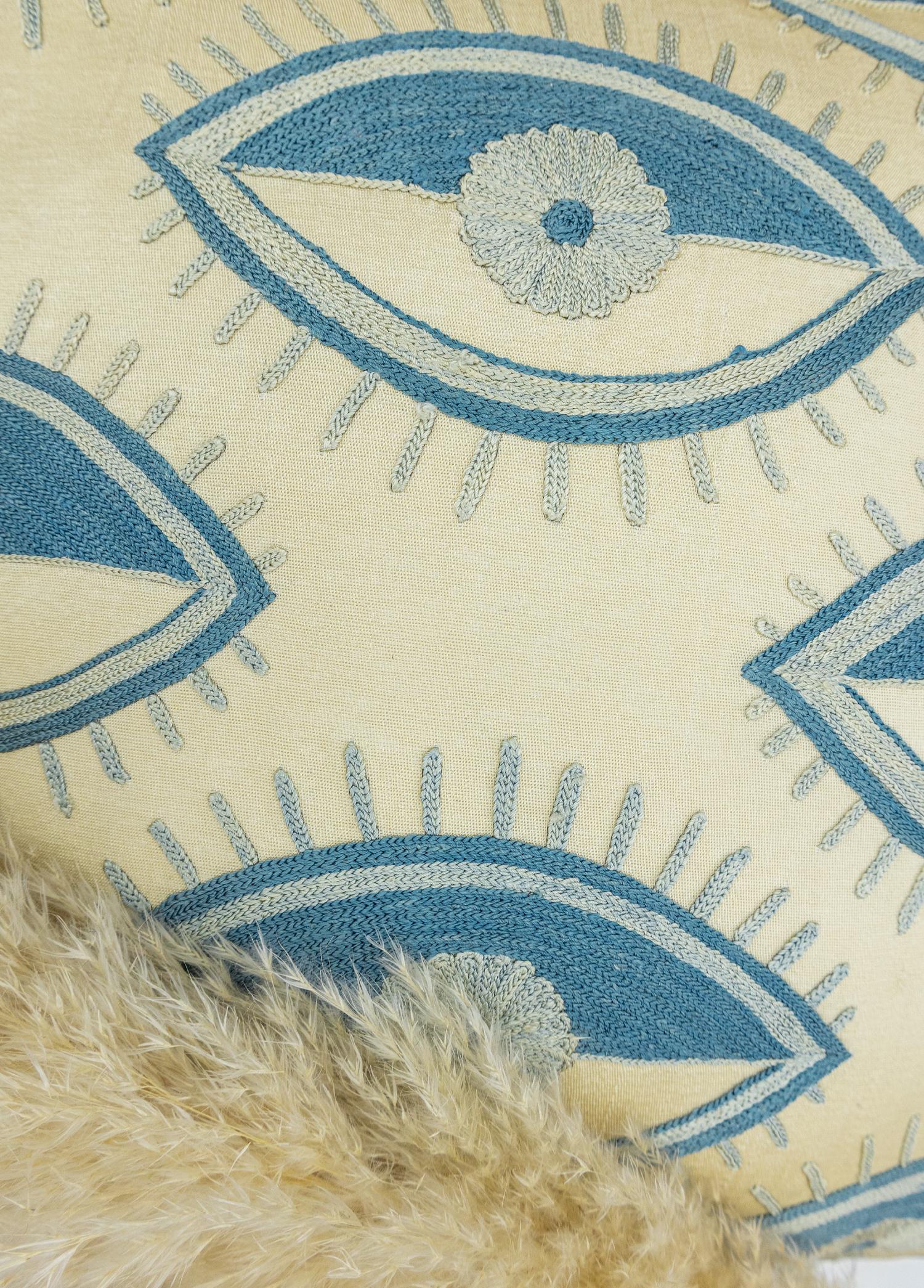 Bezen Modern Handmade Silk Pillow 50x50 cm
