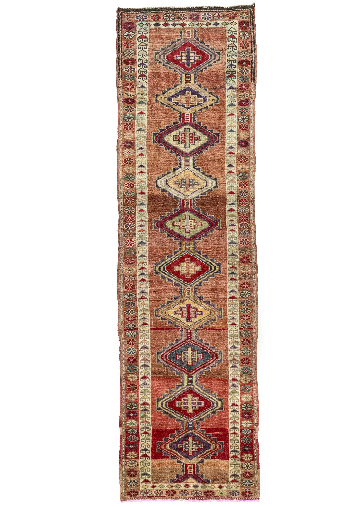 Kyadar Vintage Handwoven Herki Runner 95x337 cm