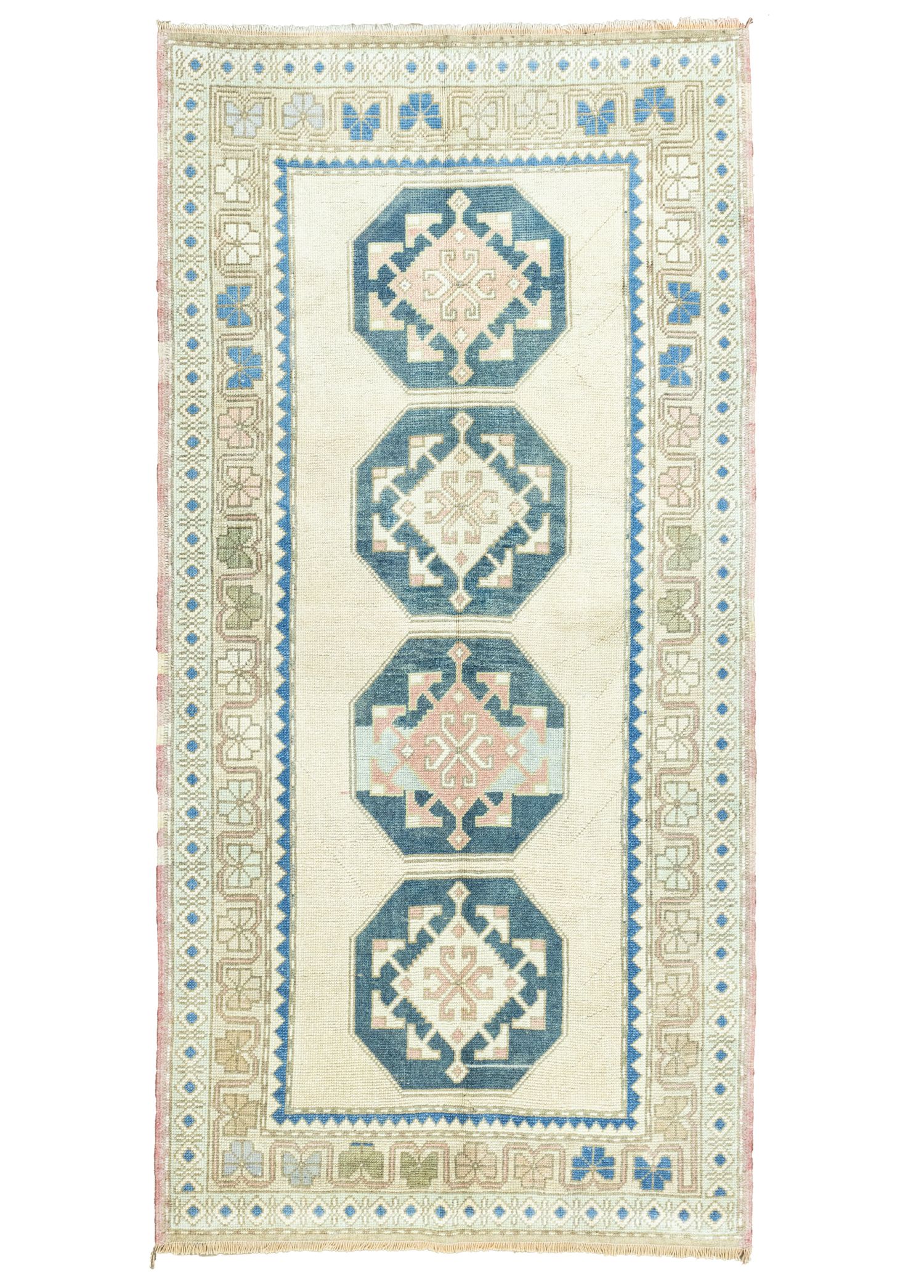 Lova Geometric Patterned Hand-Woven Rug 103x214