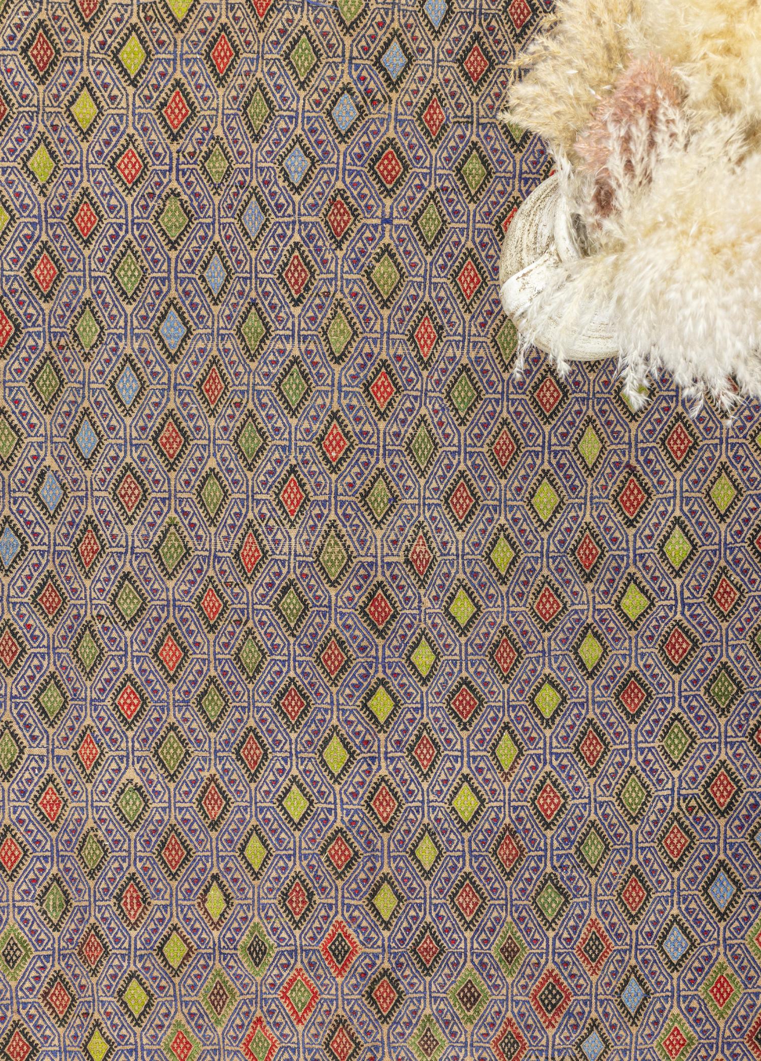 Mogan Renkli Yün Cicim Kilim 156x240 cm