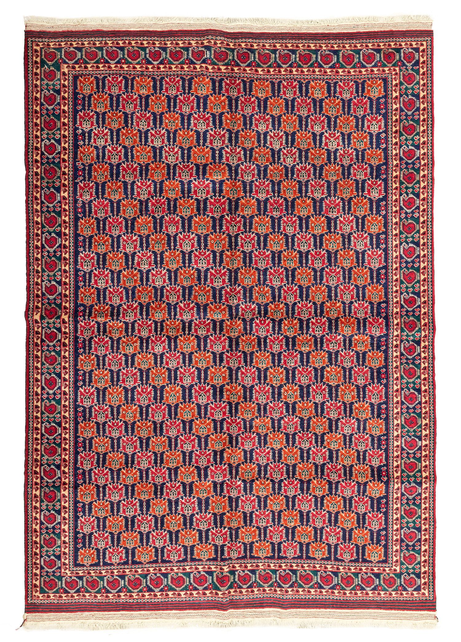 Mary Hand Woven Wool Turkmen Rug 196x282 cm